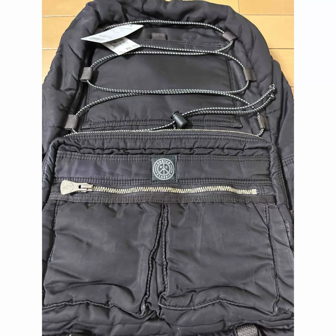 Porter Classic Super Nylon Black Backpack — label