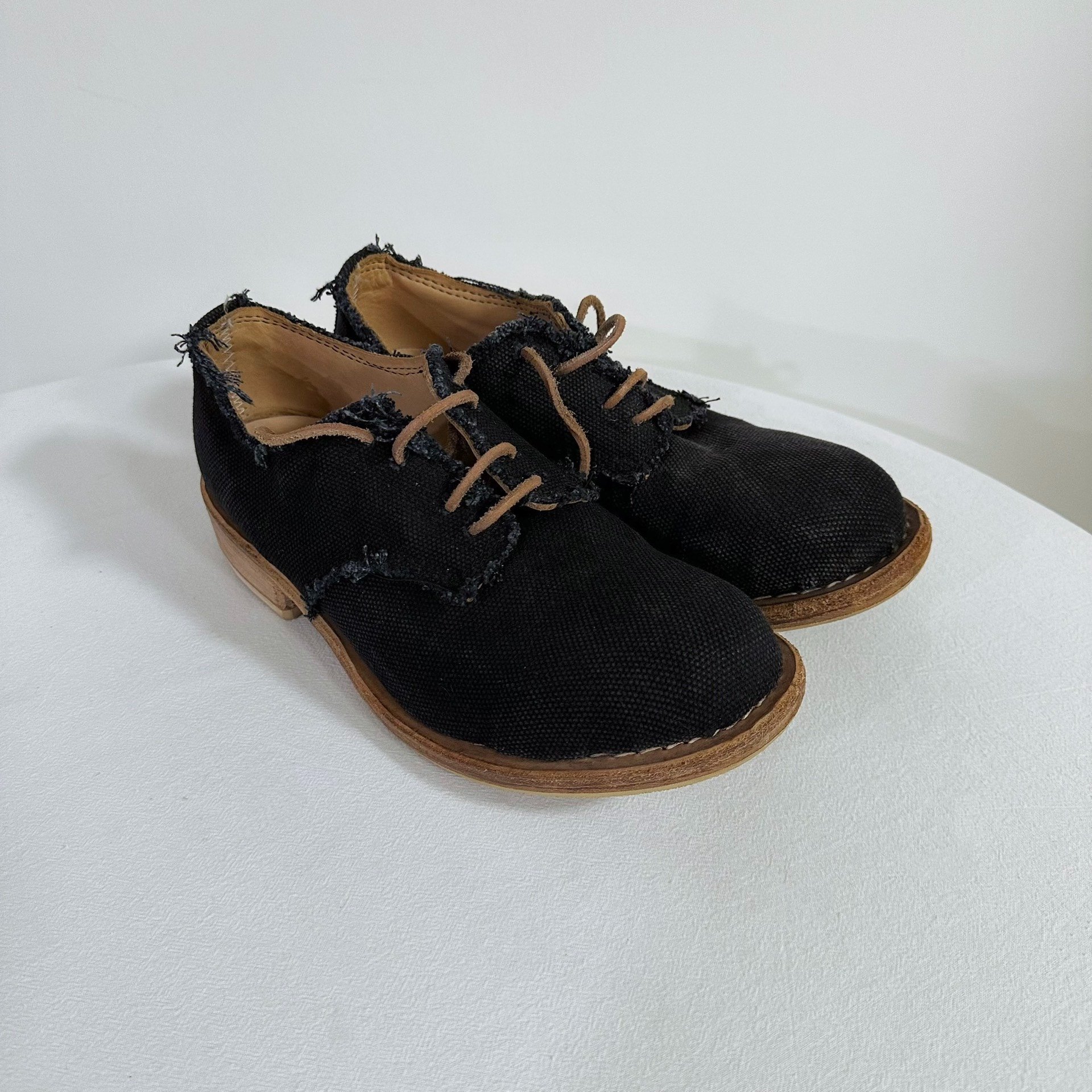 P.R.Patterson Vintage Canvas Leather Derby — label
