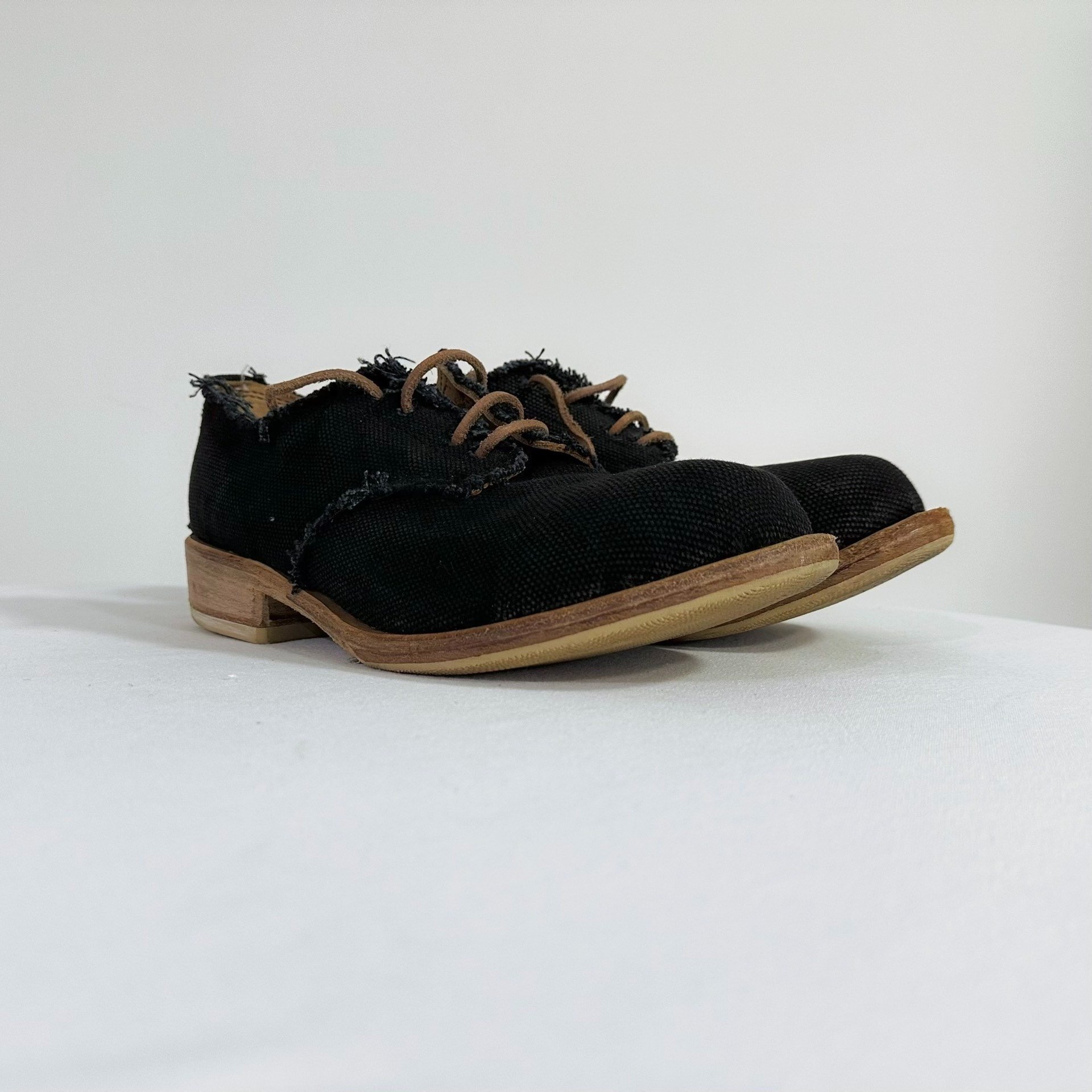 P.R.Patterson Vintage Canvas Leather Derby — detail