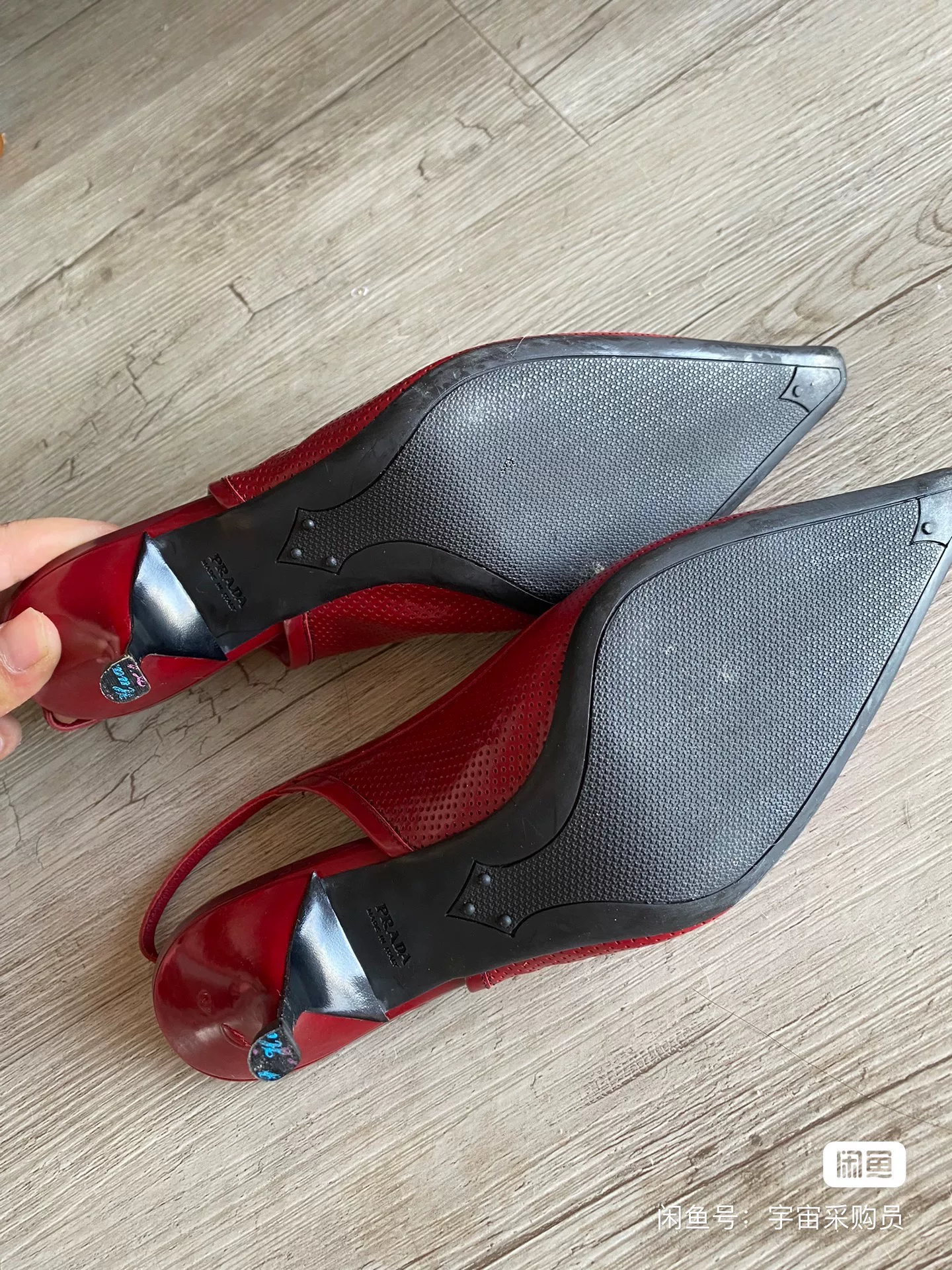 PRADA Red Pointed Toe High Heel Shoes — detail