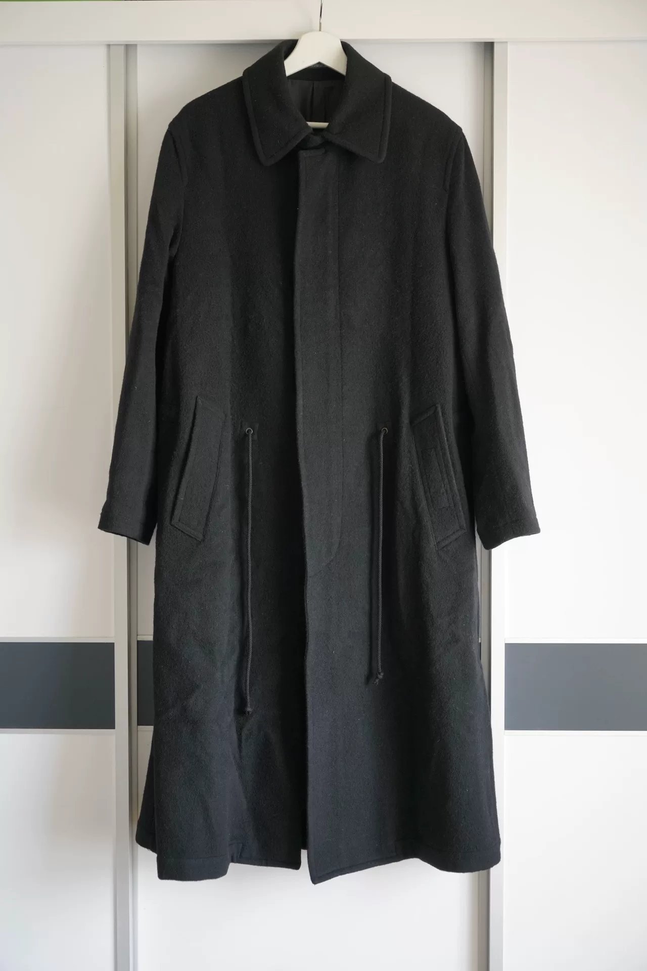 Yohji Yamamoto 20AW Zip Drawstring Wool Coat