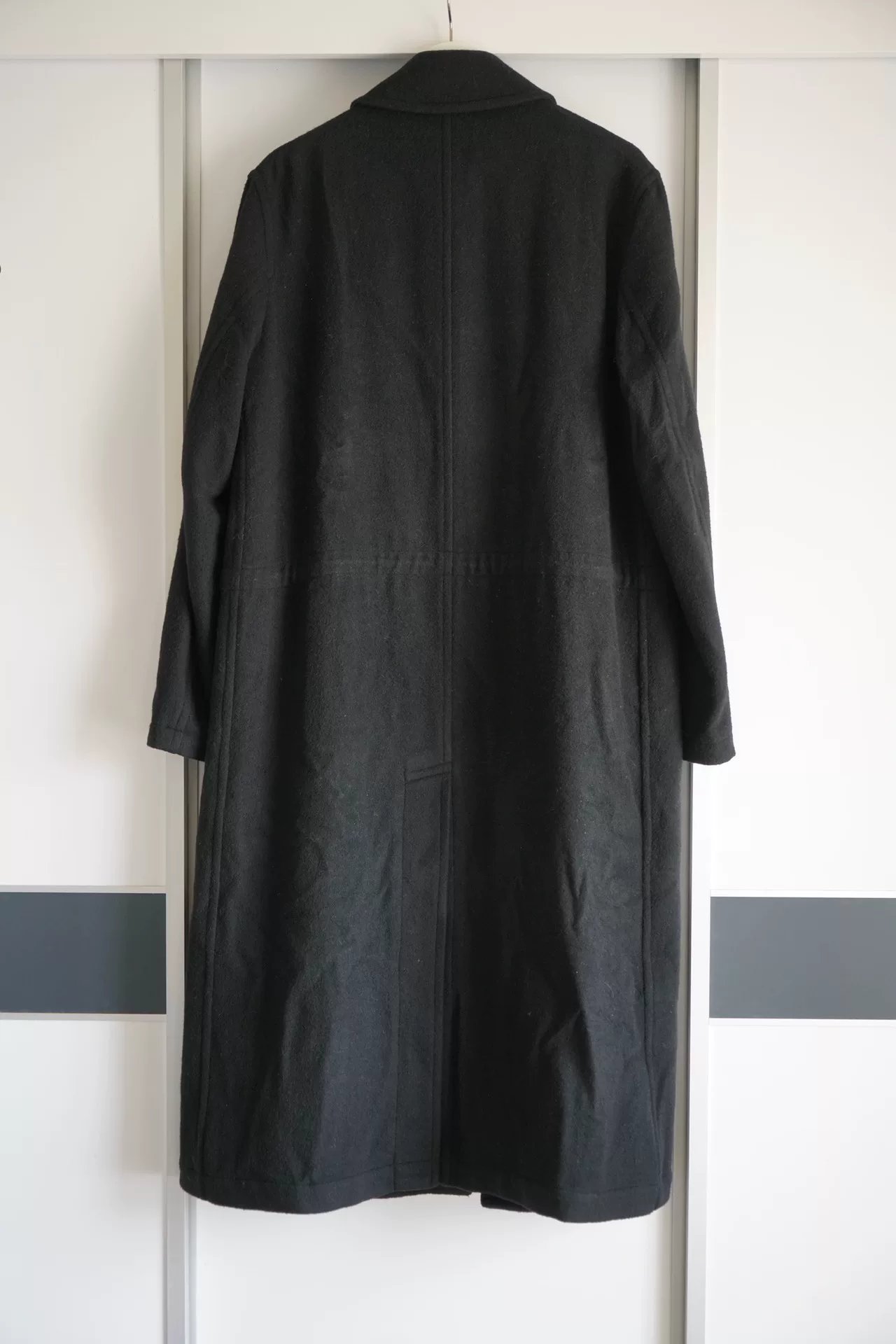 Yohji Yamamoto 20AW Zip Drawstring Wool Coat — front