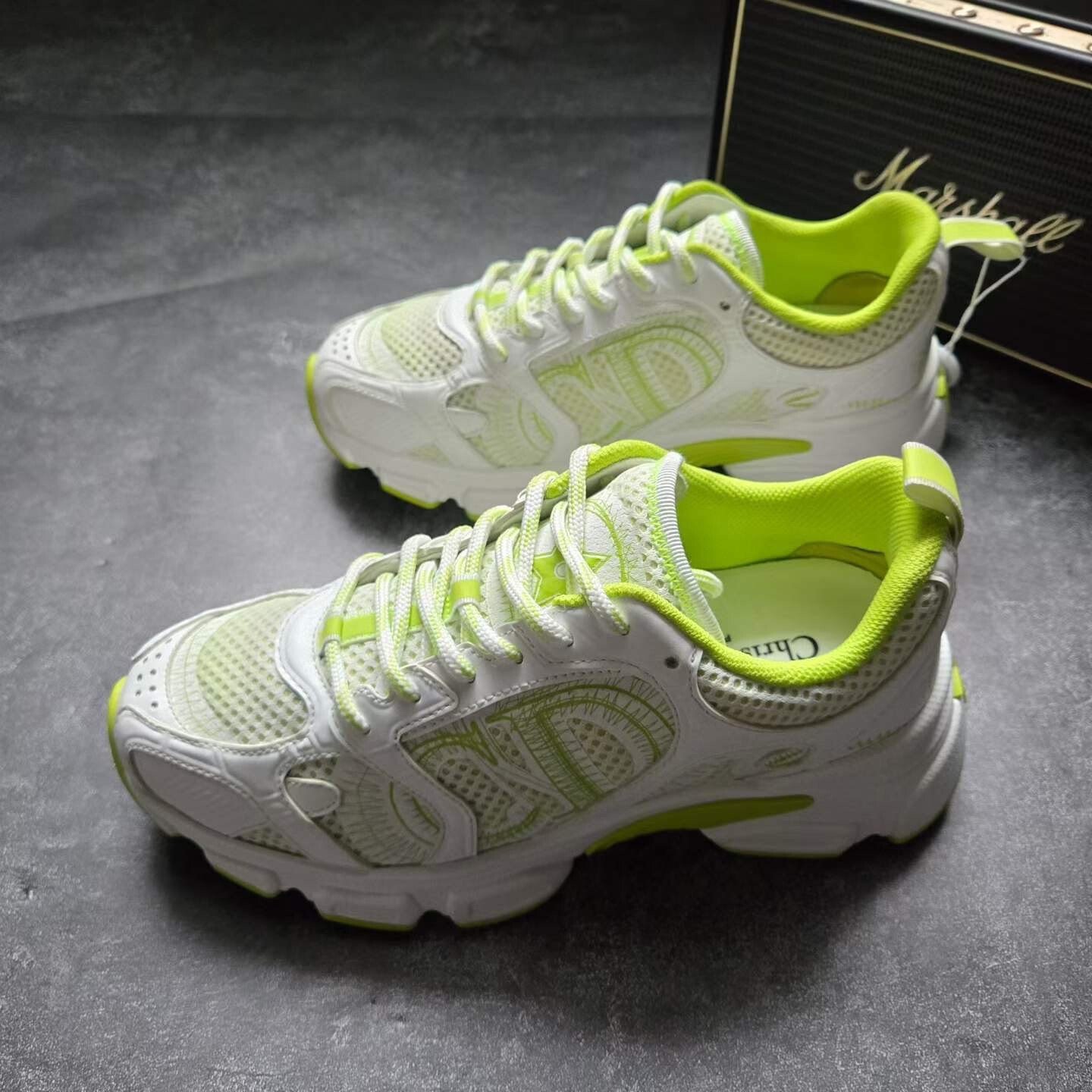 Dior Chrono White Green Sneakers