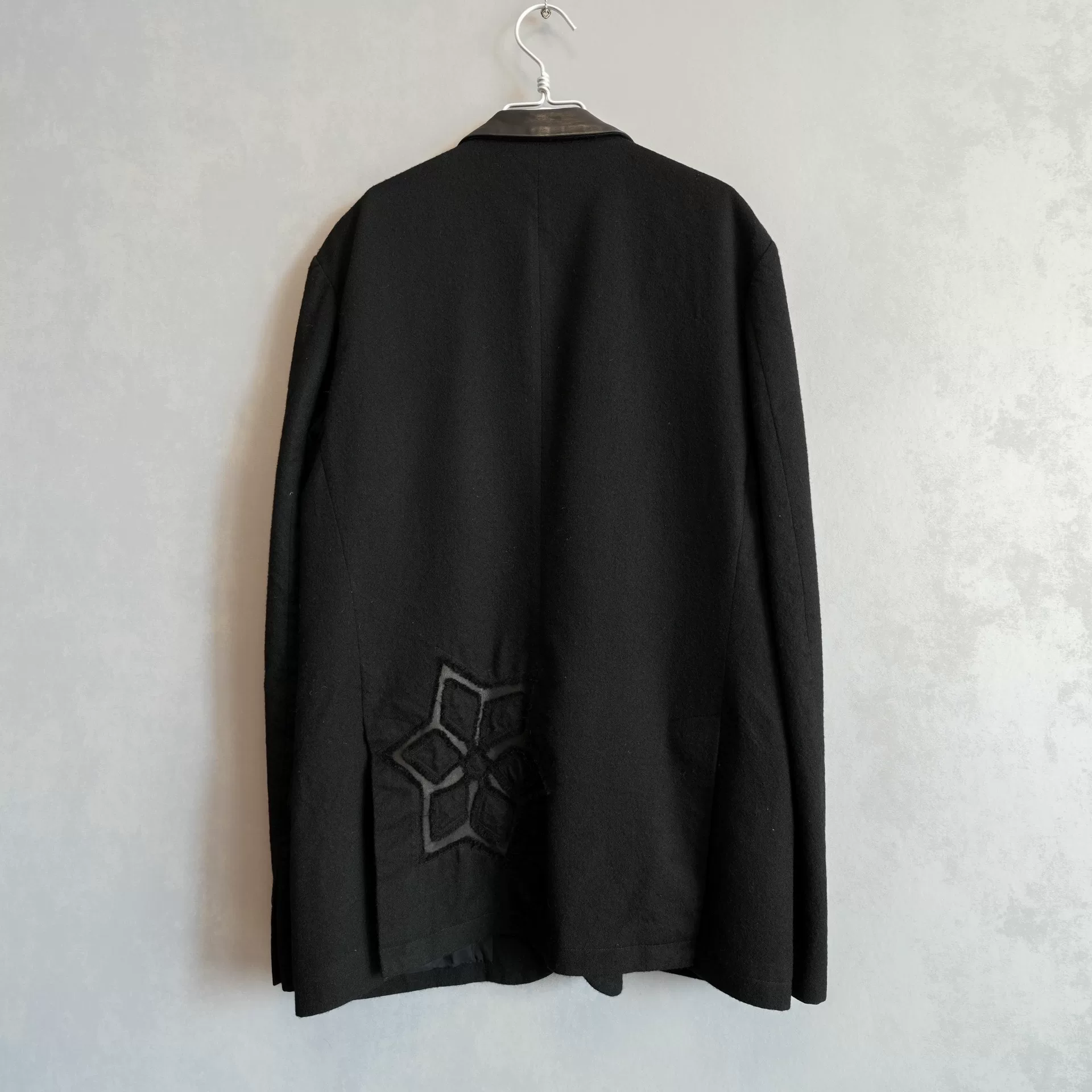 Yohji Yamamoto 03AW Patchwork Wool Jacket — detail