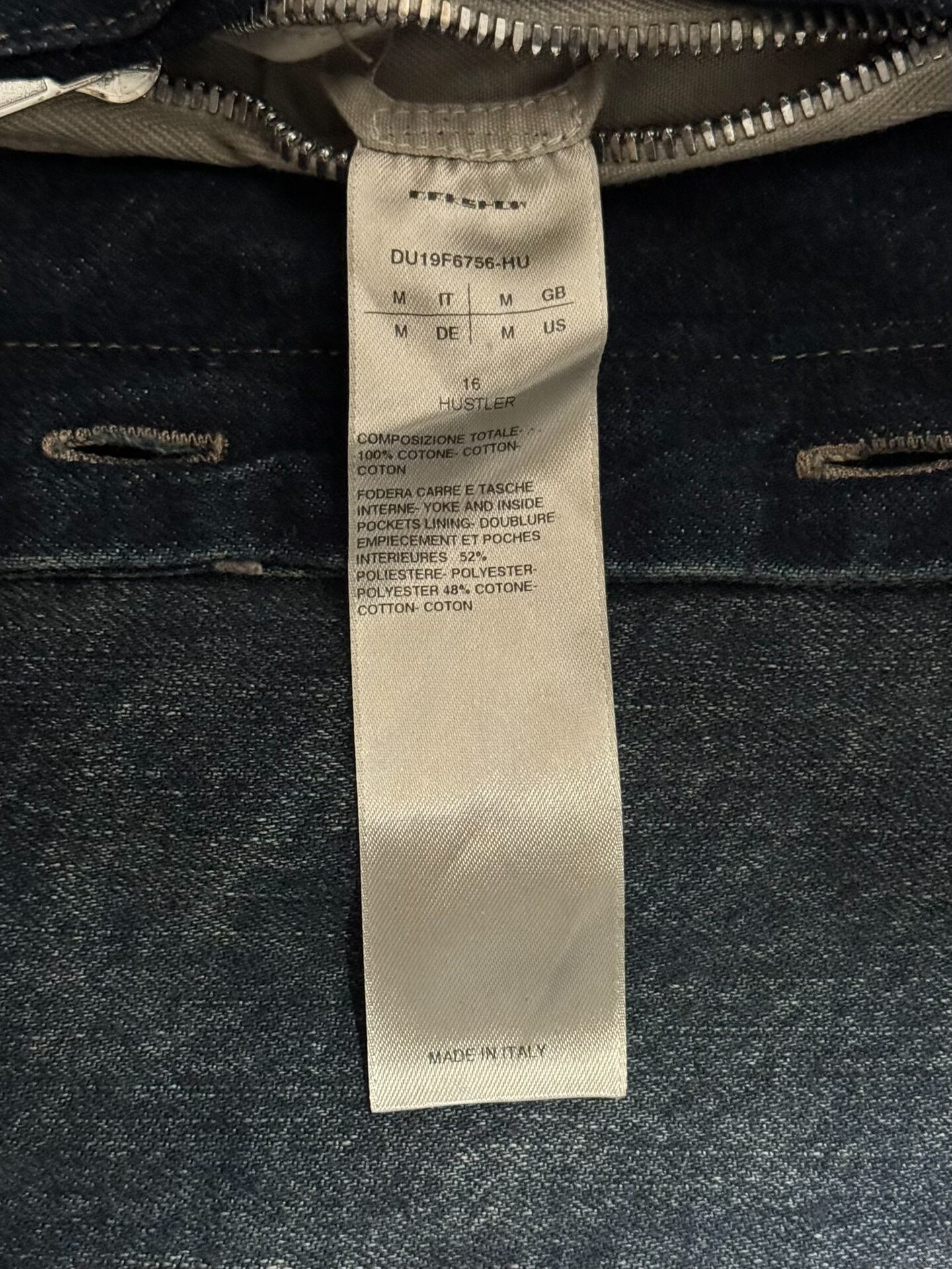 Rick Owens Gradient Washed Denim Jacket — detail