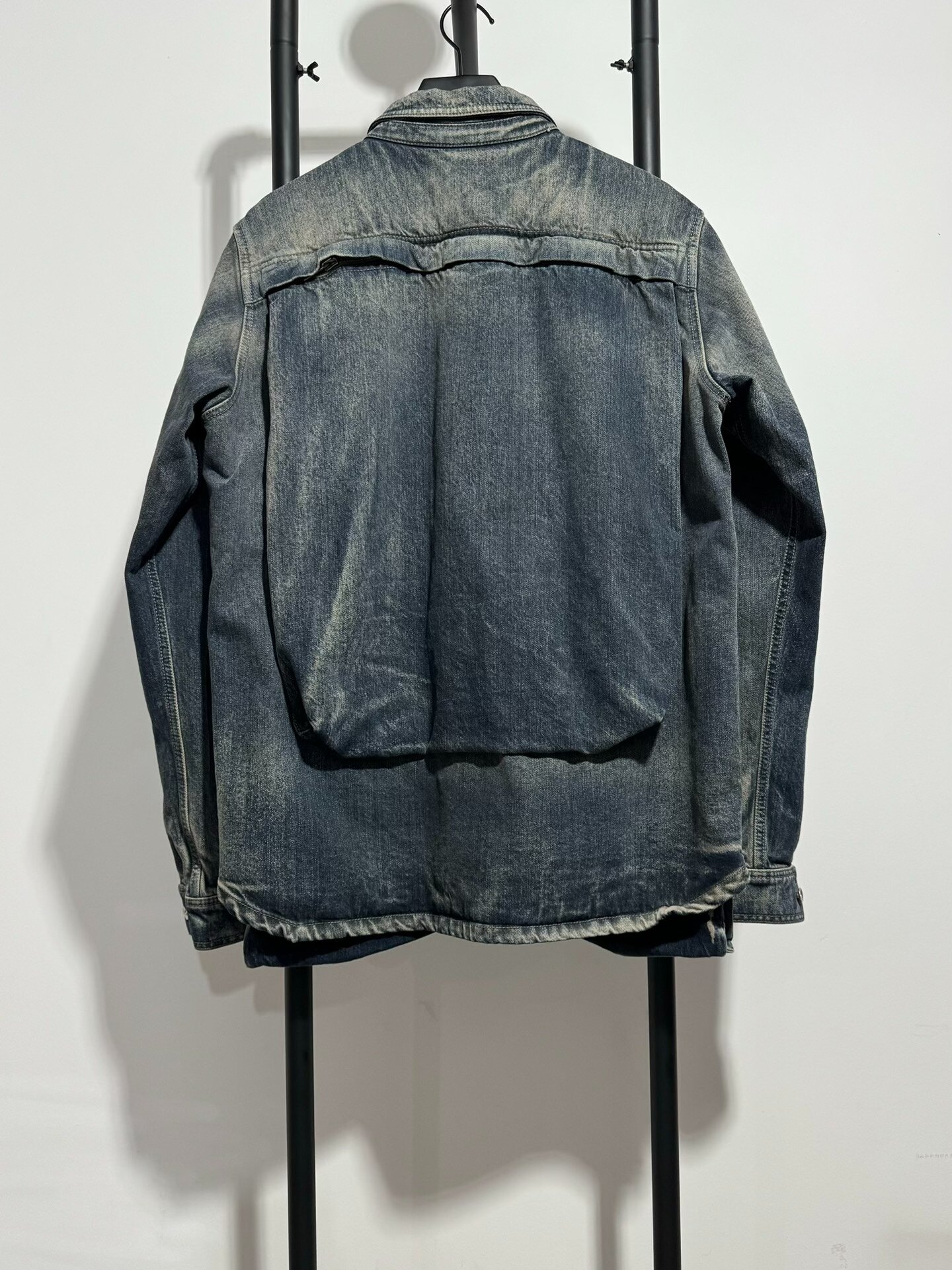 Rick Owens Gradient Washed Denim Jacket — front