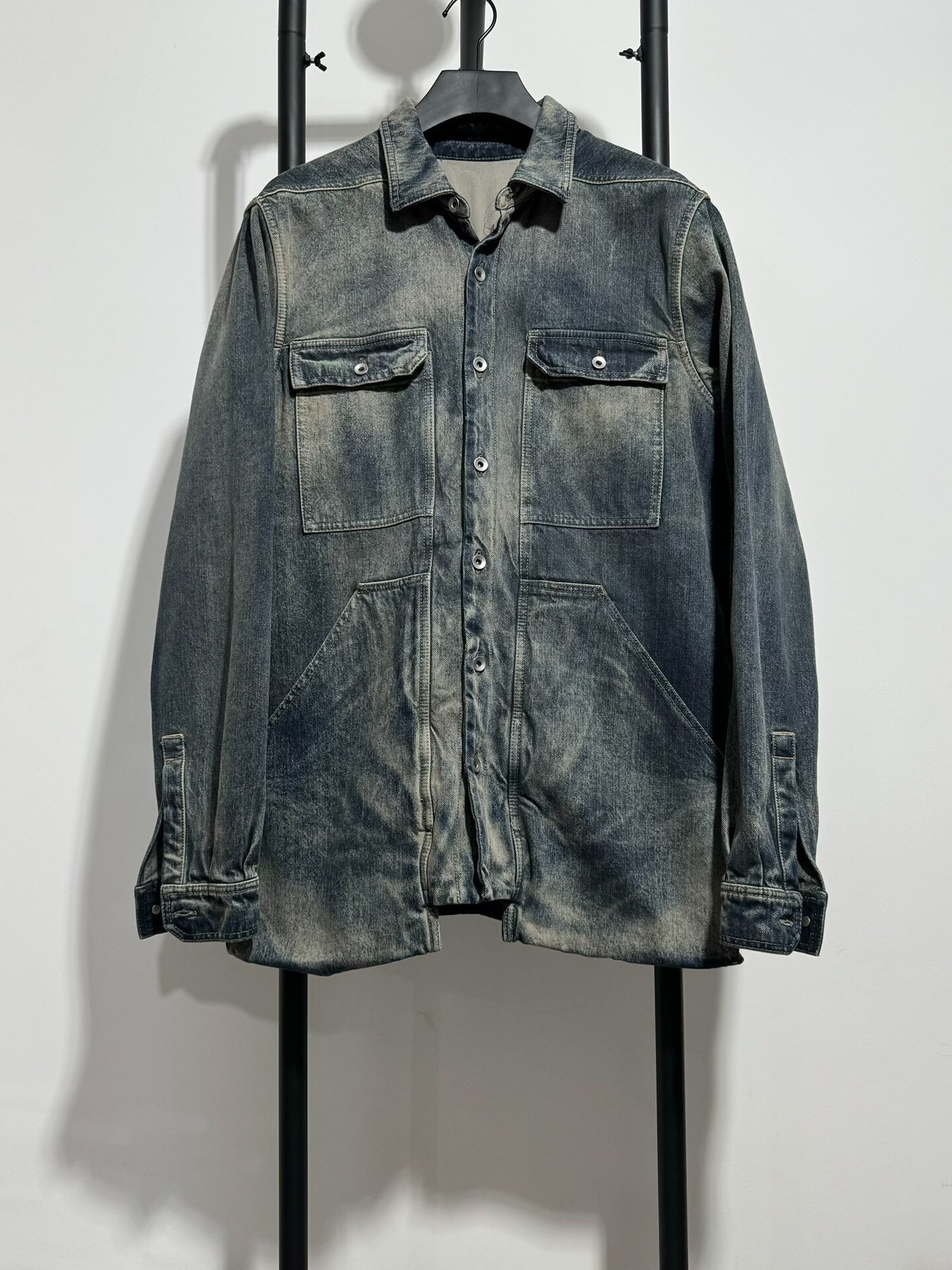 Rick Owens Gradient Washed Denim Jacket