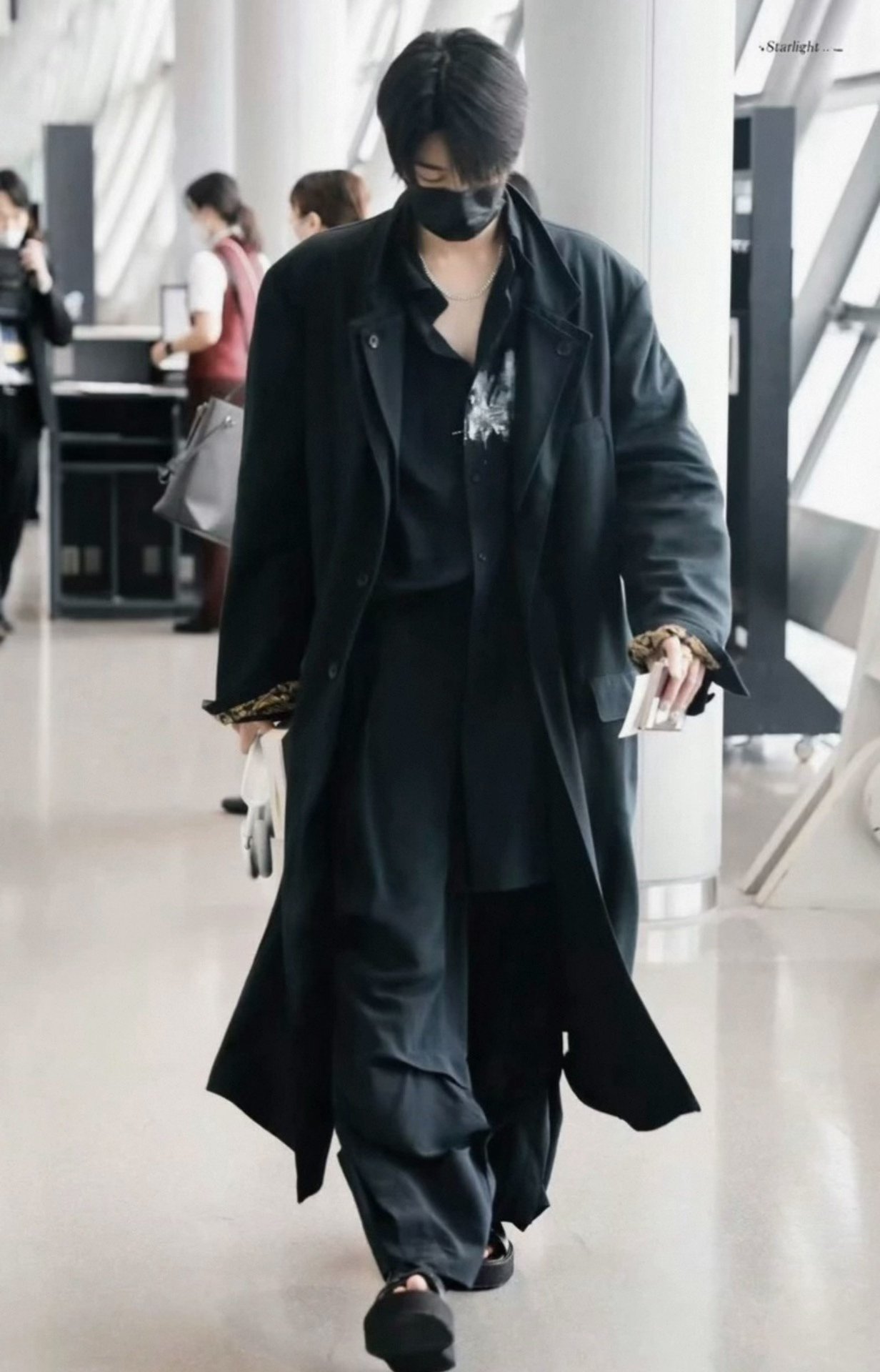 Yohji Yamamoto Indigo Paint Oversize Shirt — label
