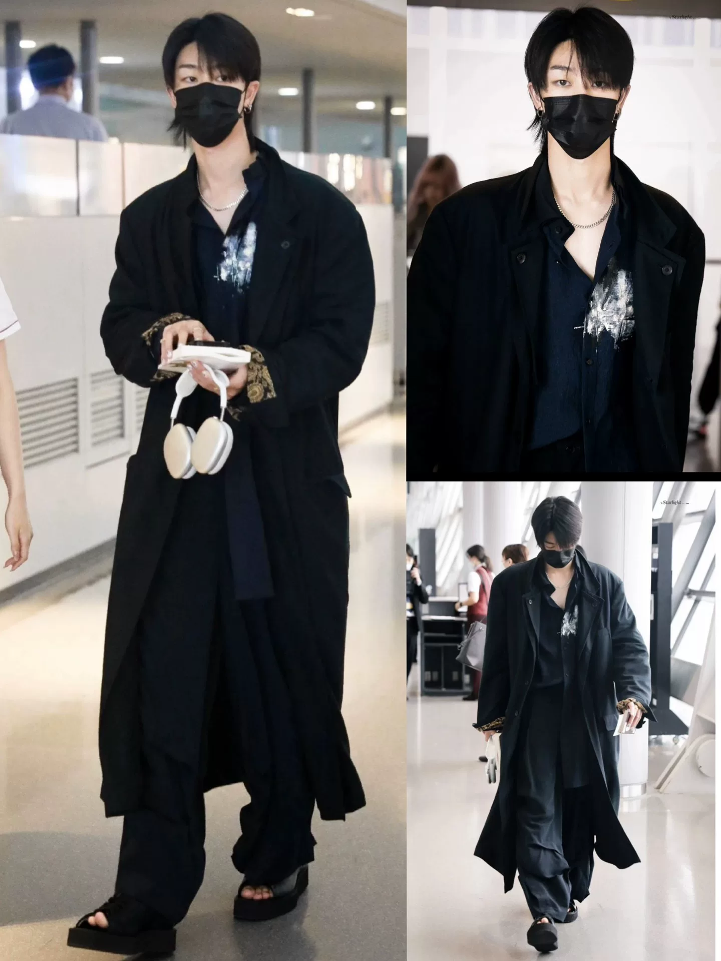 Yohji Yamamoto Indigo Paint Oversize Shirt — front