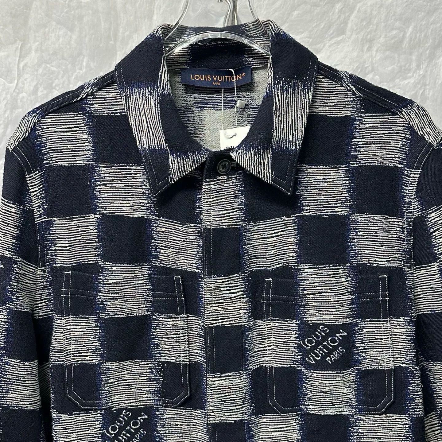 Louis Vuitton SS24 Checkerboard Long Sleeve Shirt — front