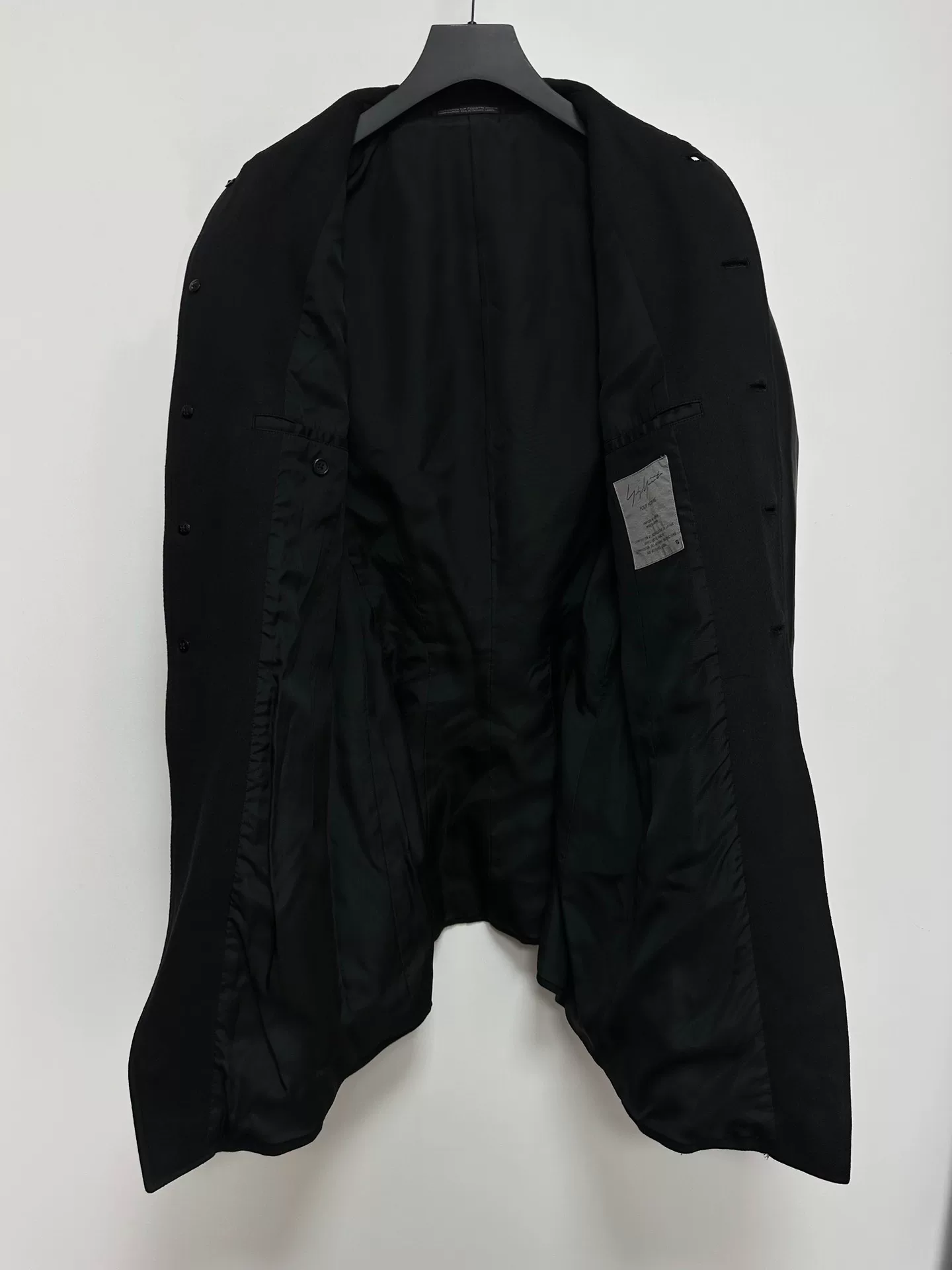 Yohji Yamamoto 96AW Leather Paneled Coat — back