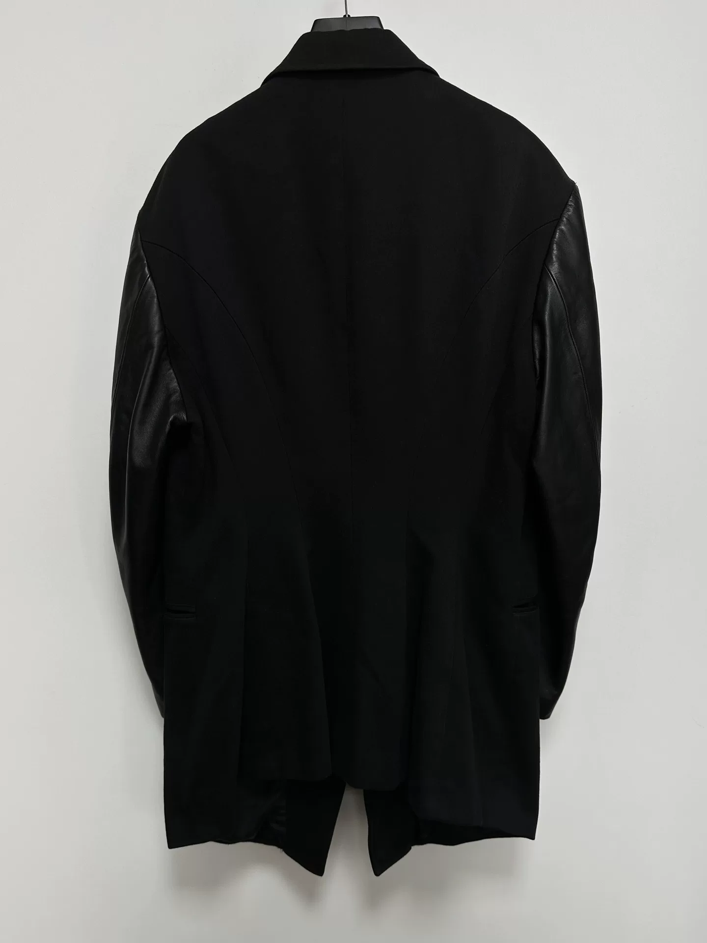 Yohji Yamamoto 96AW Leather Paneled Coat — front
