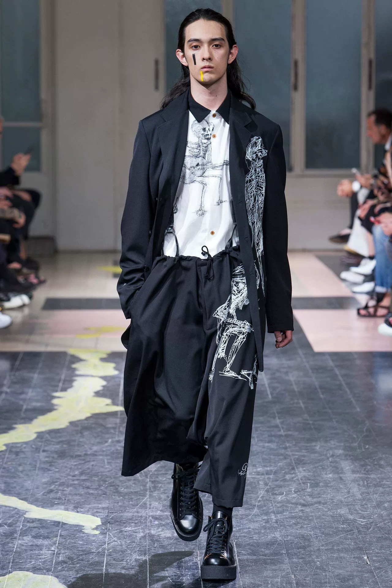 Yohji Yamamoto 21SS Rope Graphic Shirt — detail