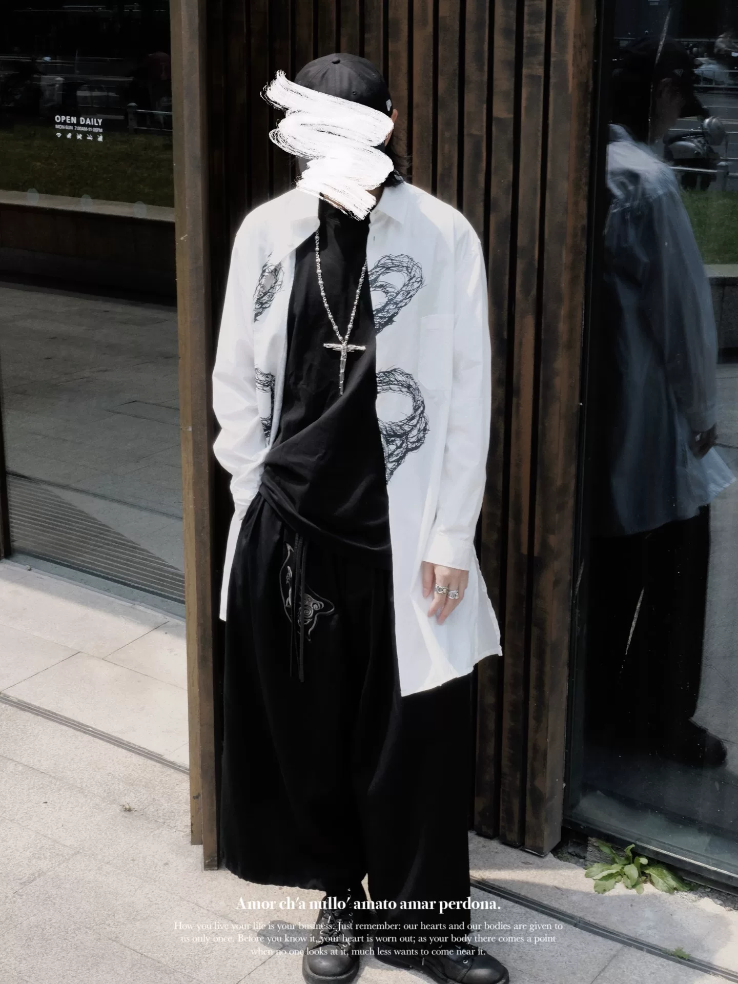 Yohji Yamamoto 21SS Rope Graphic Shirt — back