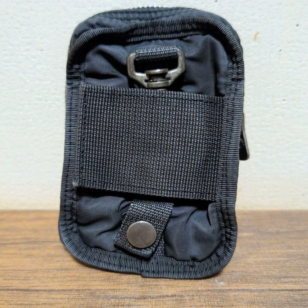 PORTER Classic Black Damaged Nylon Bag — detail
