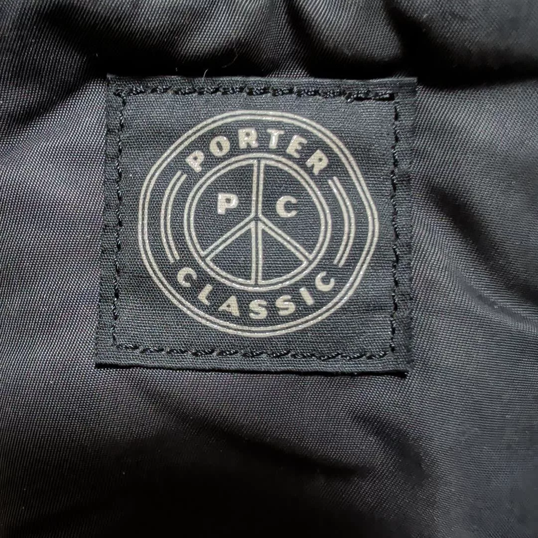 PORTER Classic Black Damaged Nylon Bag — front