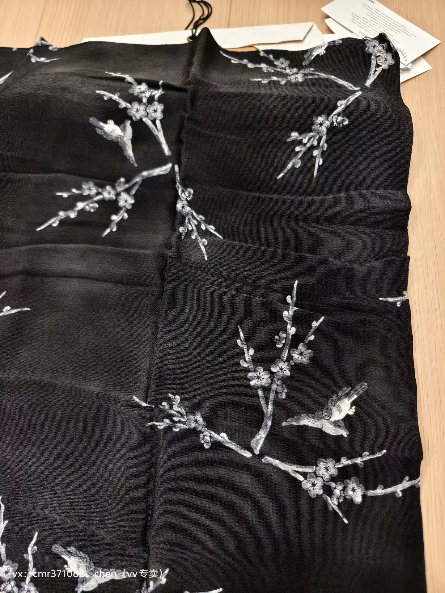 visvim 22AW Silk Scarf Ren — detail
