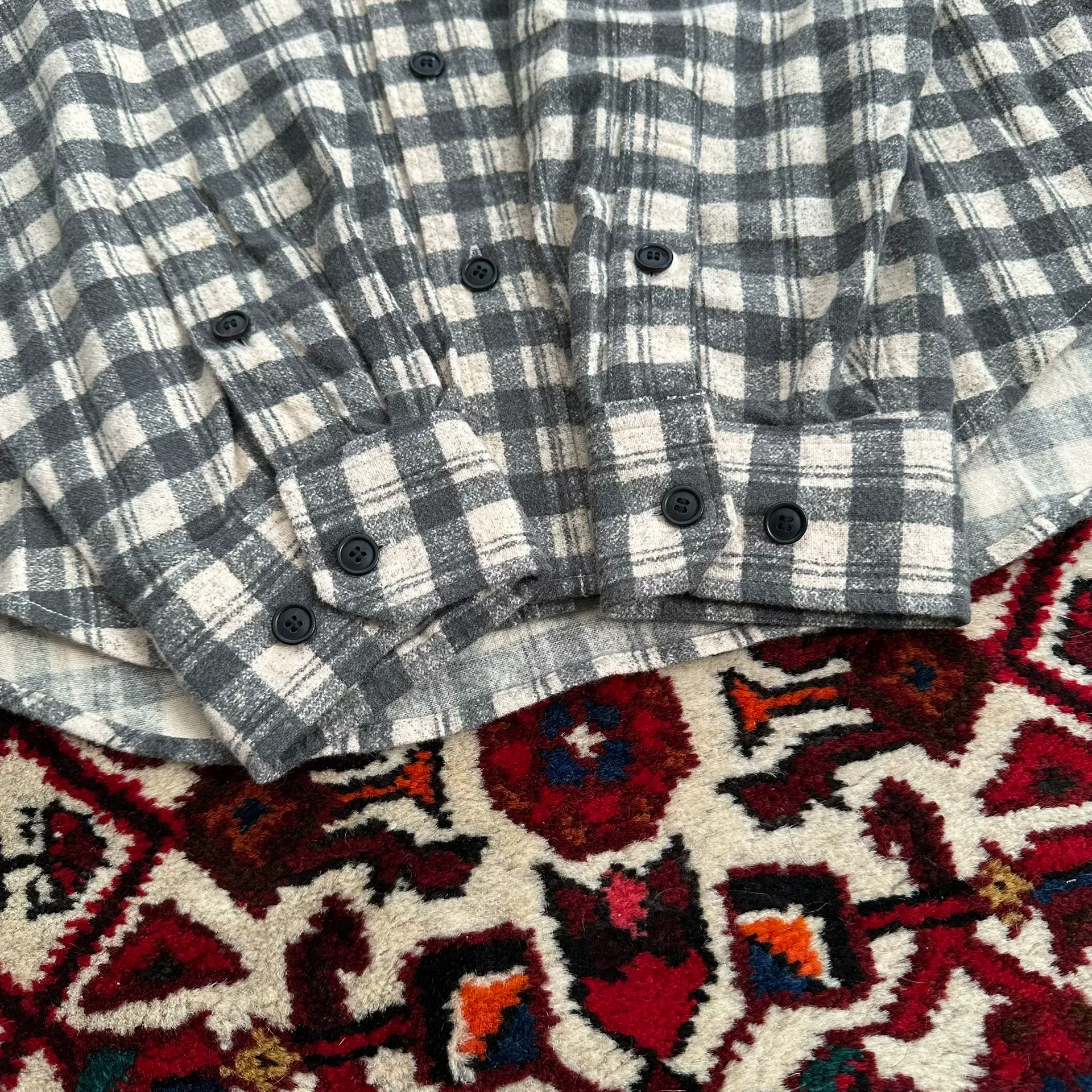 visvim 22AW Pioneer L/S Khadi Check — back