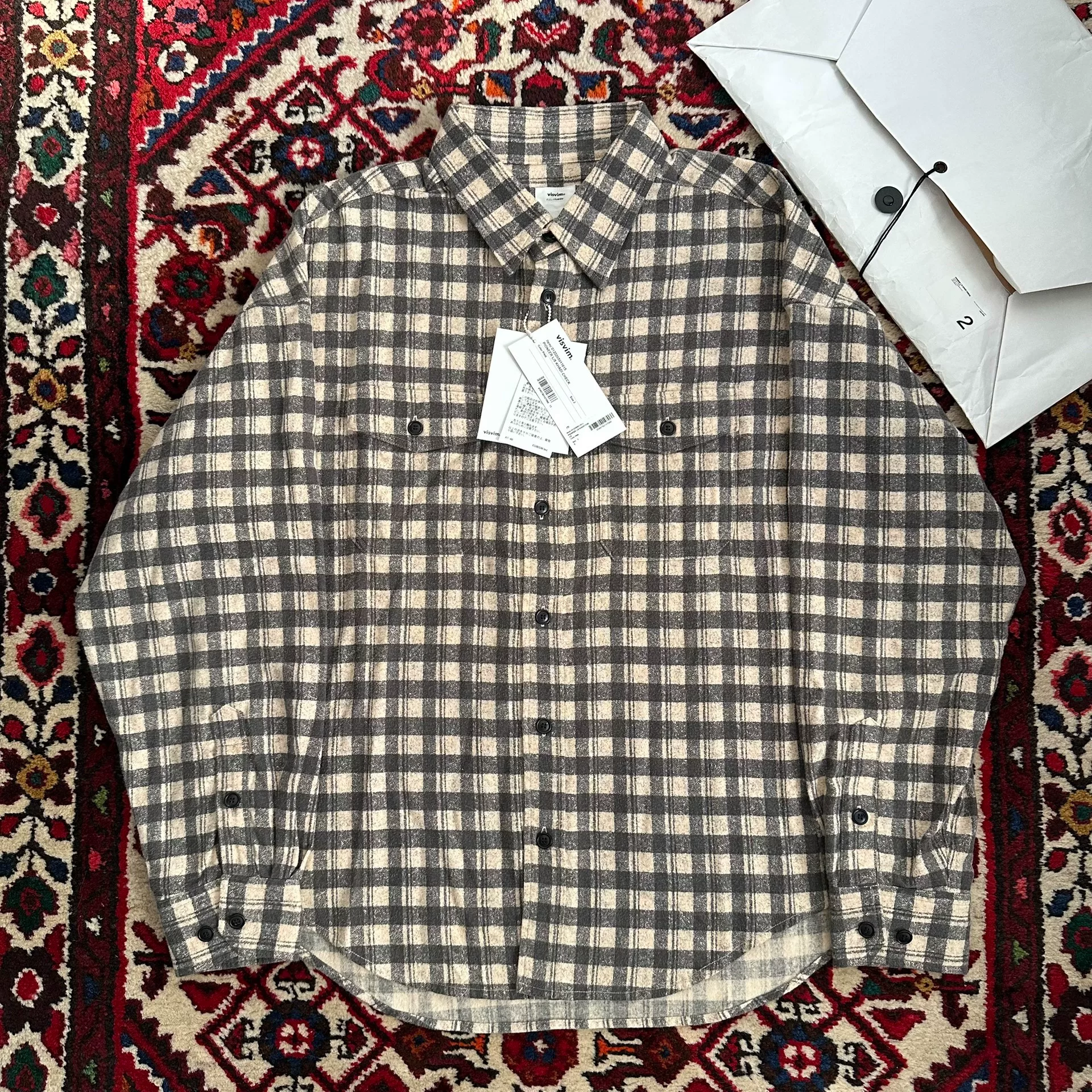 visvim 22AW Pioneer L/S Khadi Check
