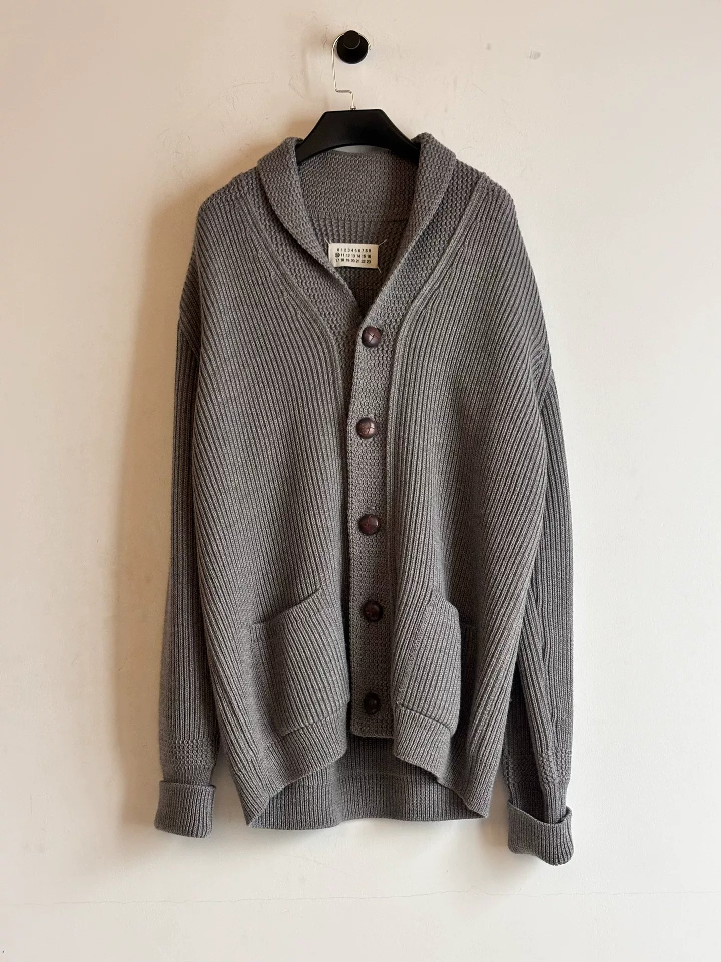 Maison Martin Margiela AW2002 Shawl Collar Sweater — back