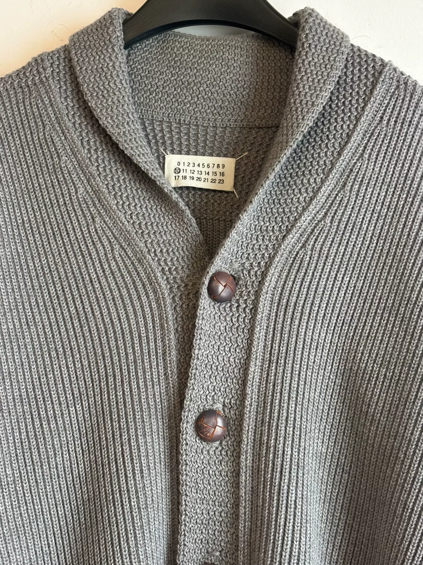 Maison Martin Margiela AW2002 Shawl Collar Sweater — label