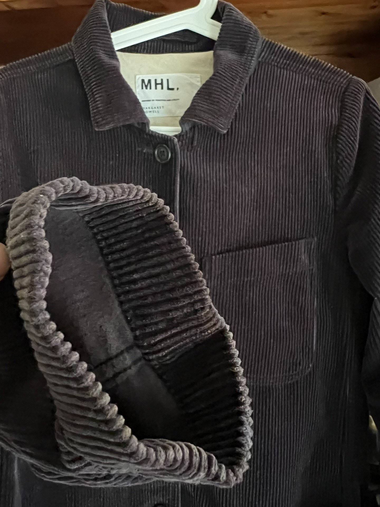 MHL Women's Corduroy Utility Trench Coat — back