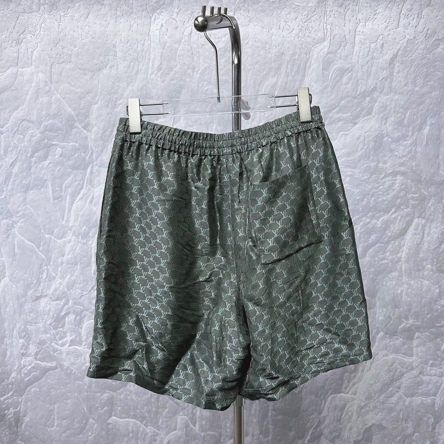 Louis Vuitton FW24 Silk Logo Print Shorts