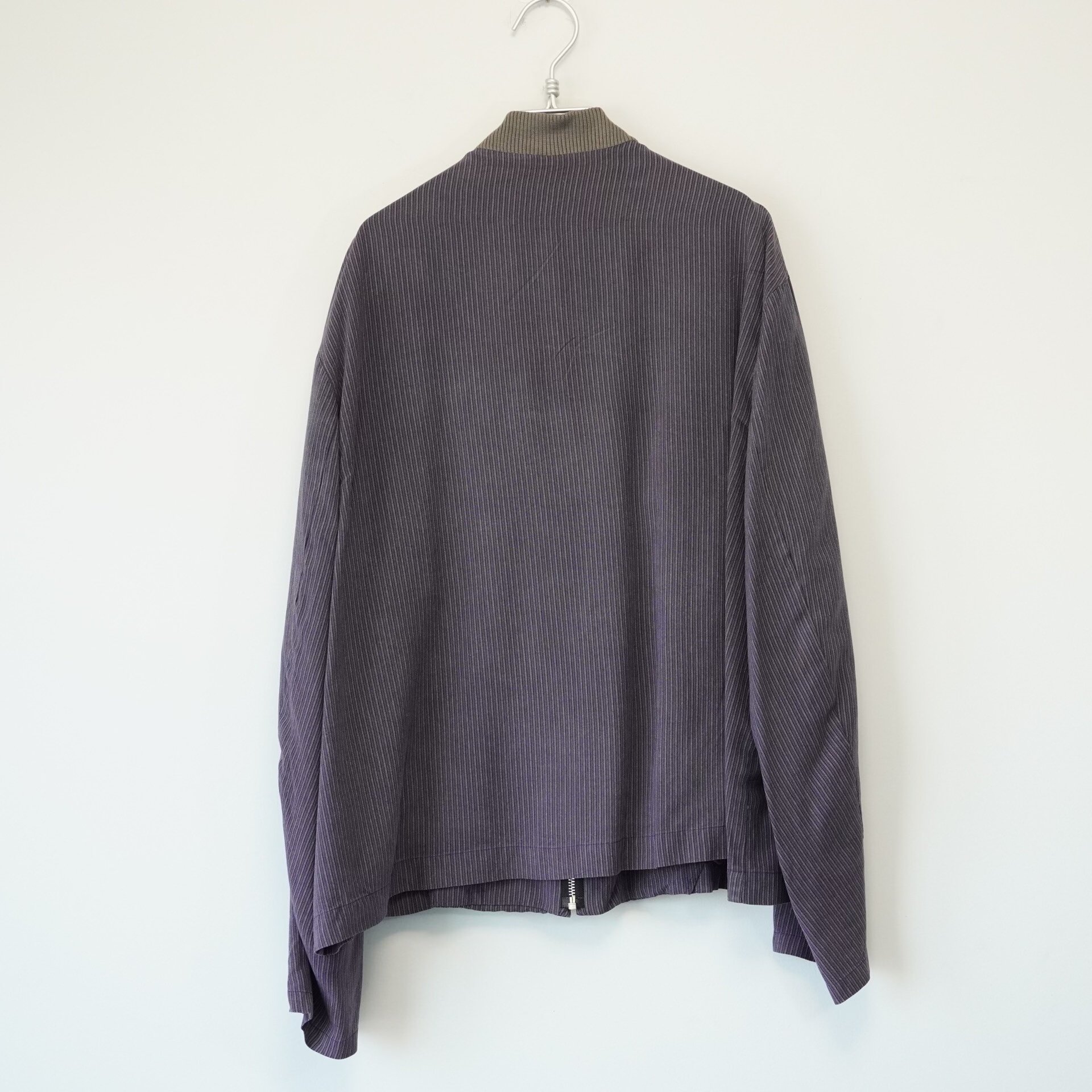 Yohji Yamamoto 96SS Striped Zip Jacket — front