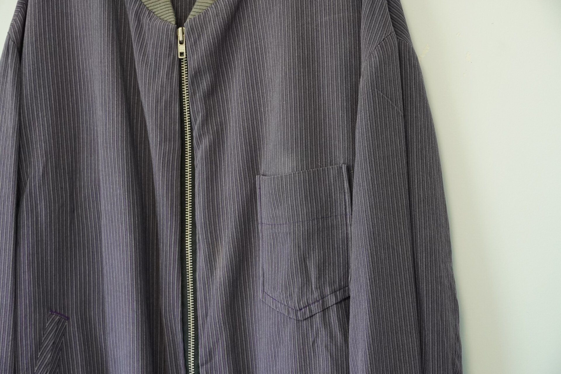 Yohji Yamamoto 96SS Striped Zip Jacket — detail