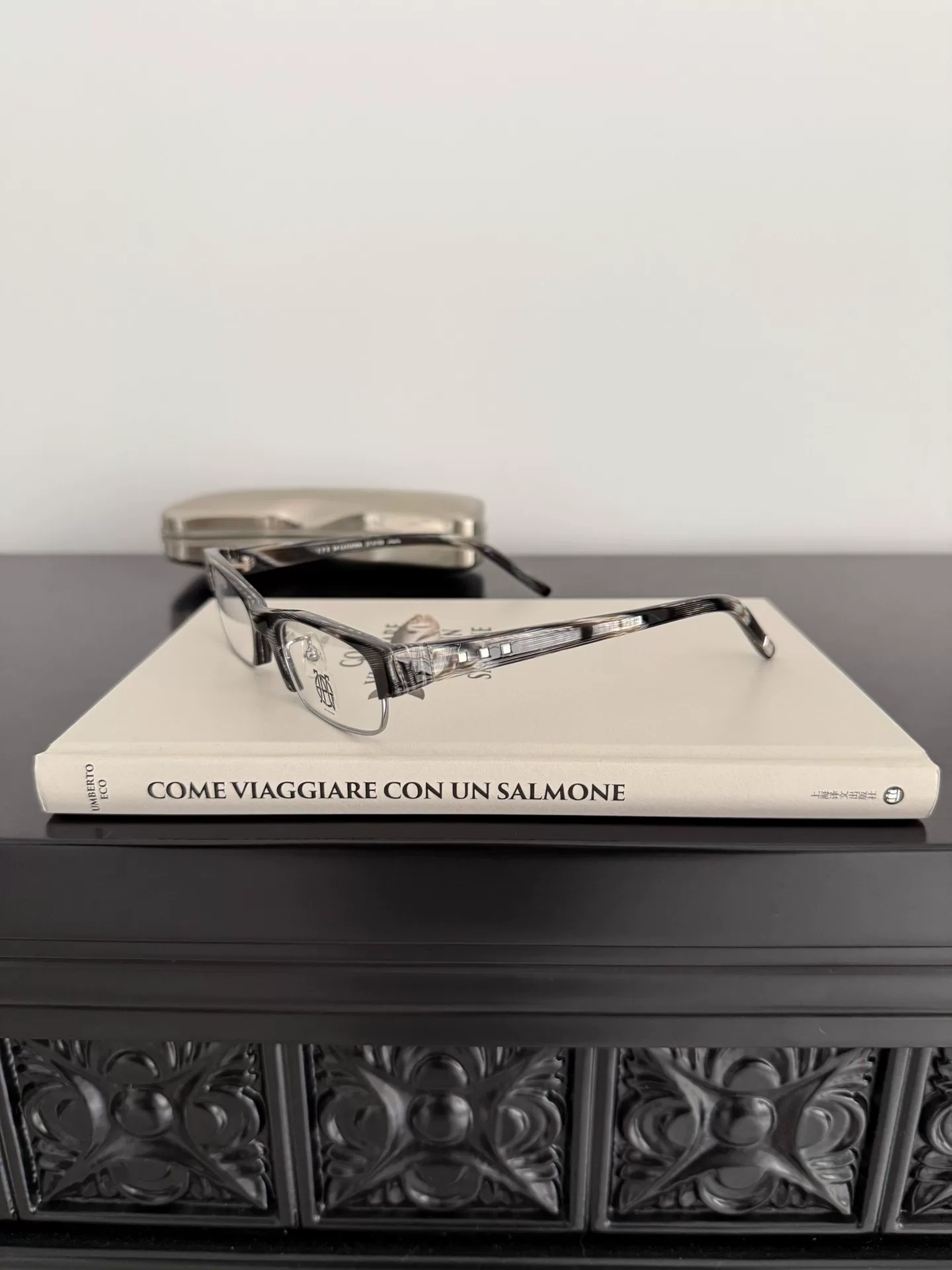 Jean Paul Gaultier Tortoiseshell Rectangular Glasses — front