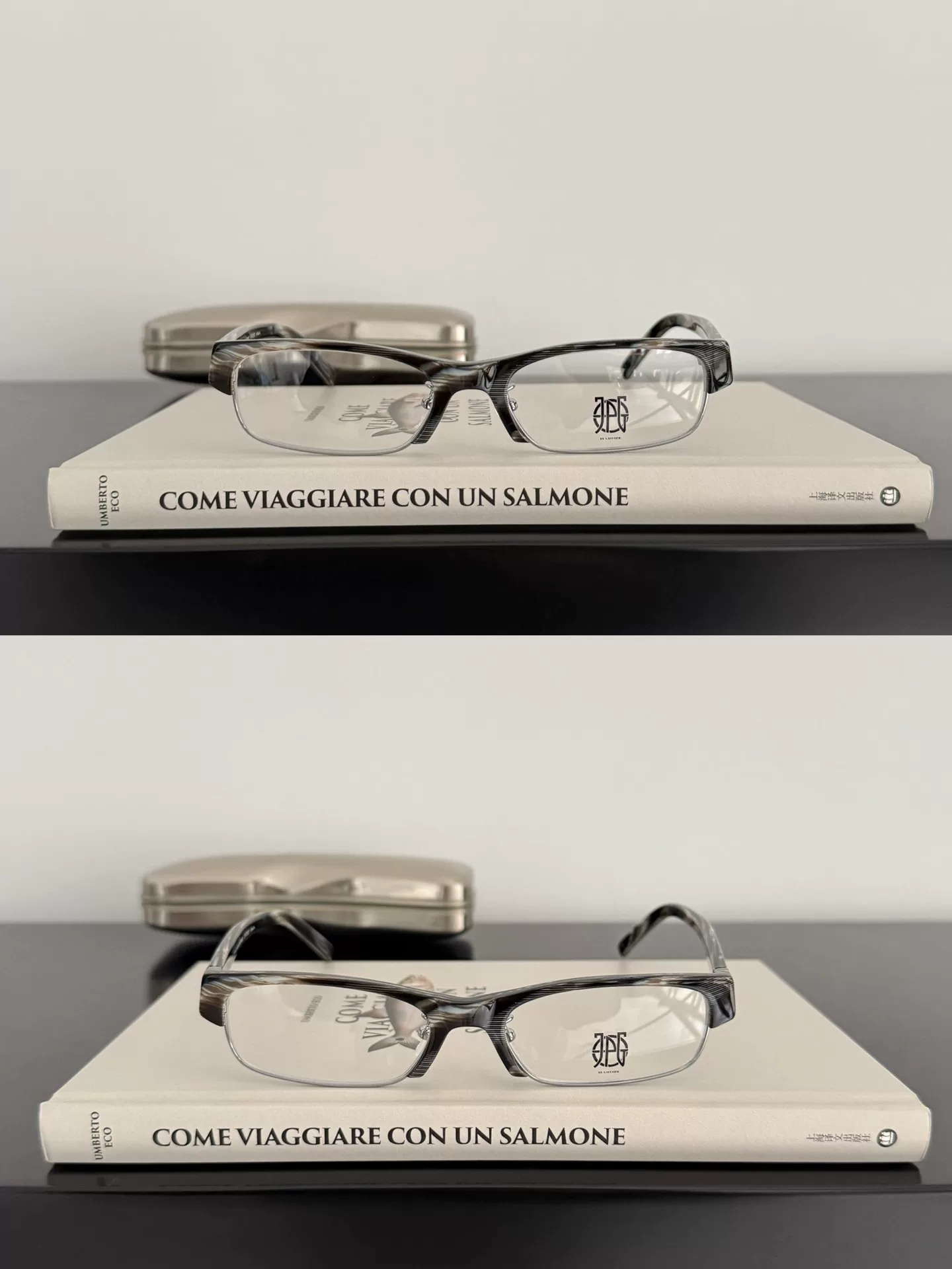 Jean Paul Gaultier Tortoiseshell Rectangular Glasses — detail