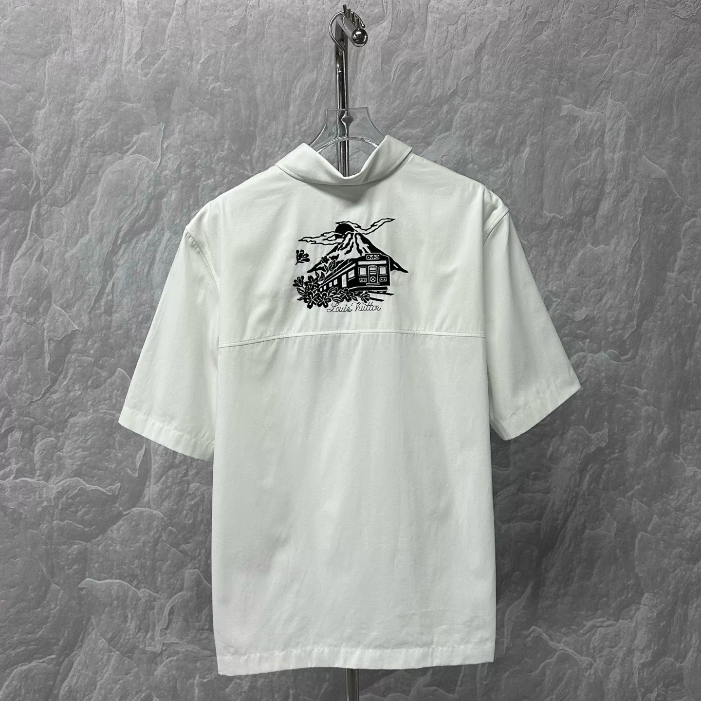 Louis Vuitton Nigo FW25 Mount Fuji Embroidery Shirt — back