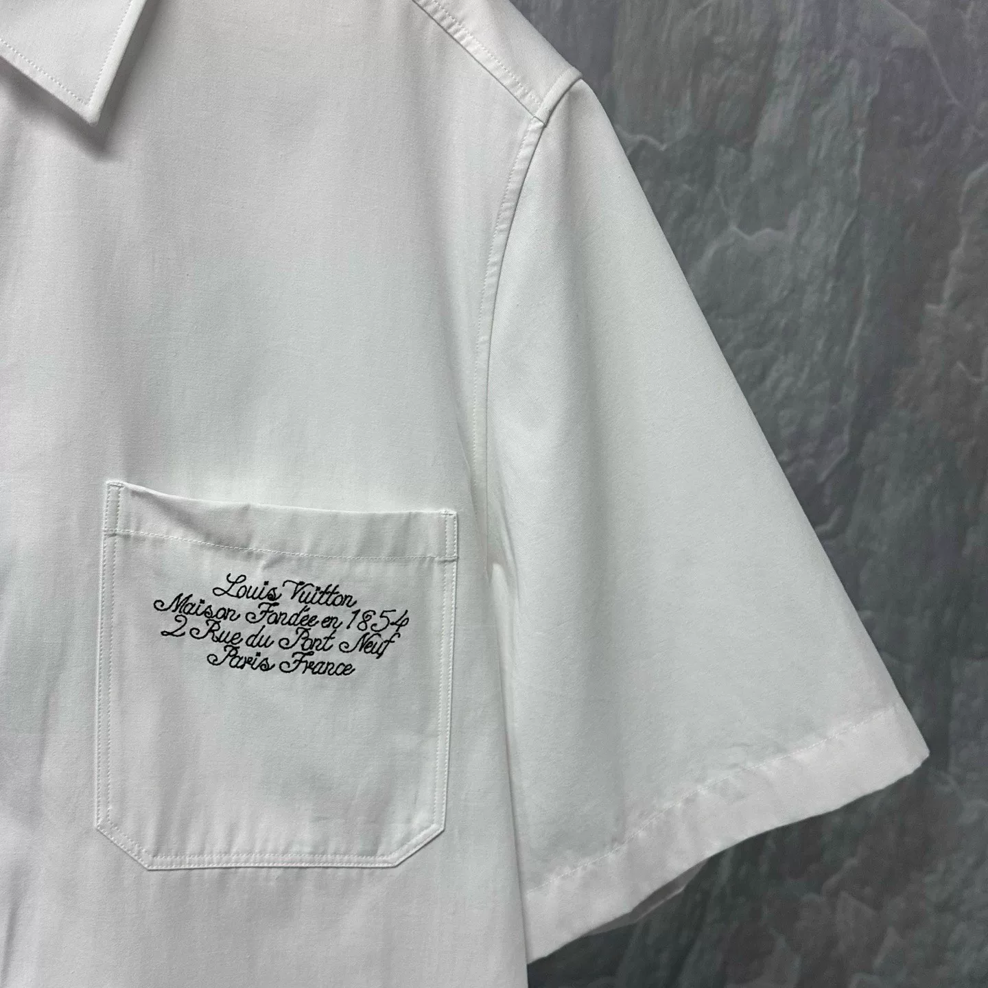 Louis Vuitton Nigo FW25 Mount Fuji Embroidery Shirt — detail