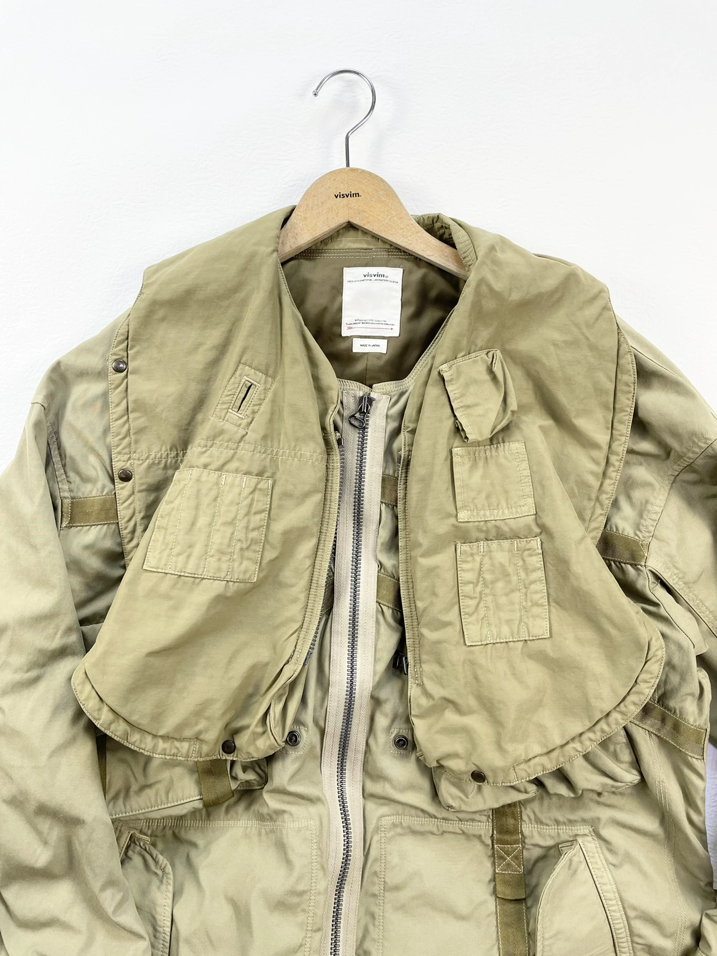VISVIM Mud-Dyed Paratrooper Coat — detail