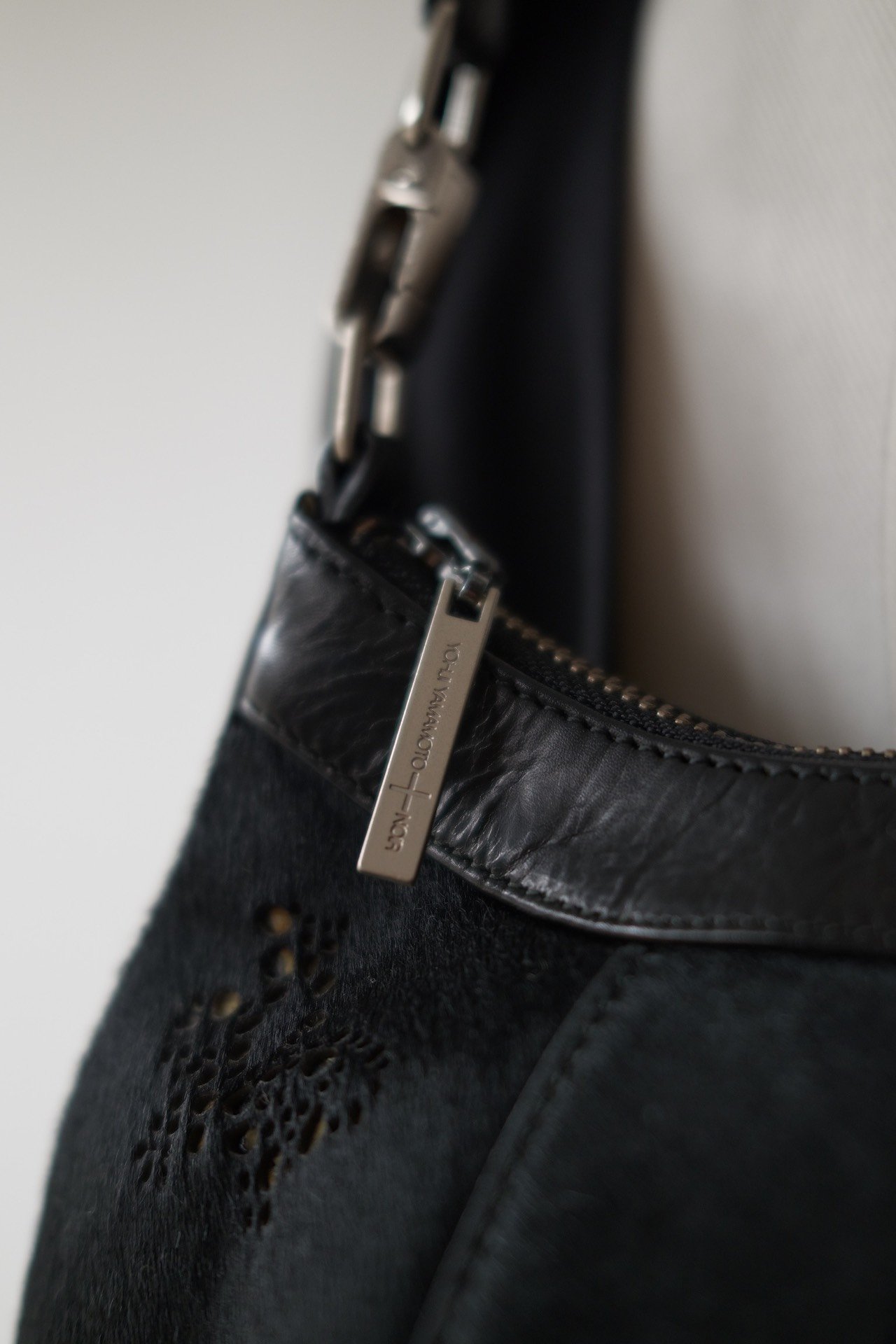 Yohji Yamamoto Noir Woven Single Shoulder Bag — front