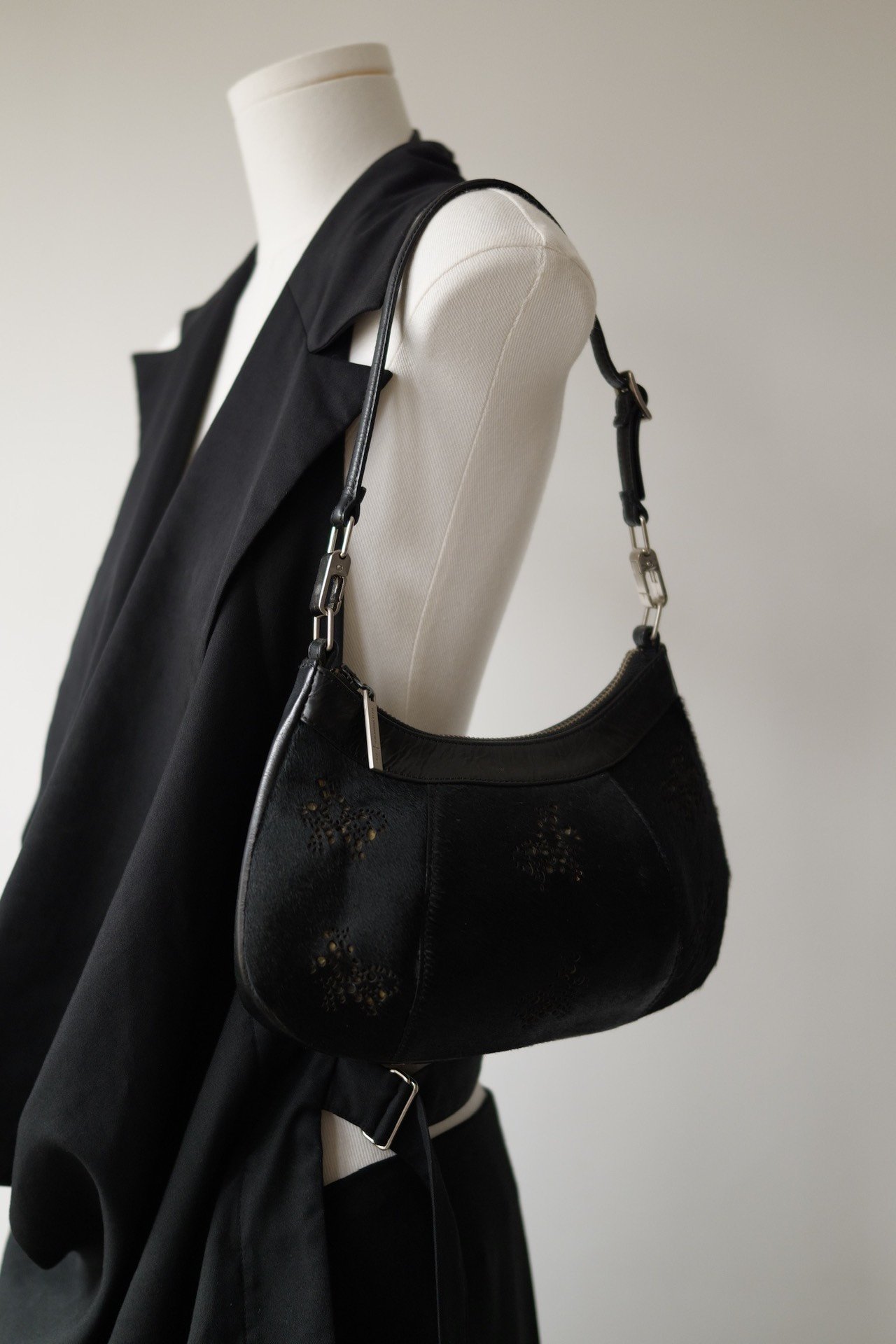 Yohji Yamamoto Noir Woven Single Shoulder Bag — back