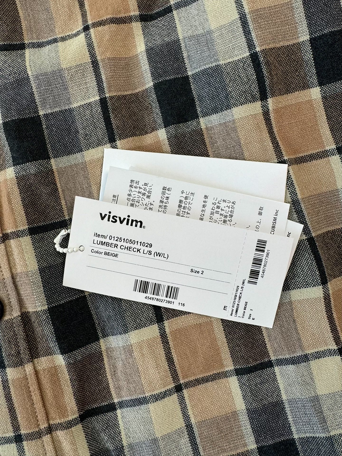 VISVIM 25ss Lumber Check L/S Shirt — back