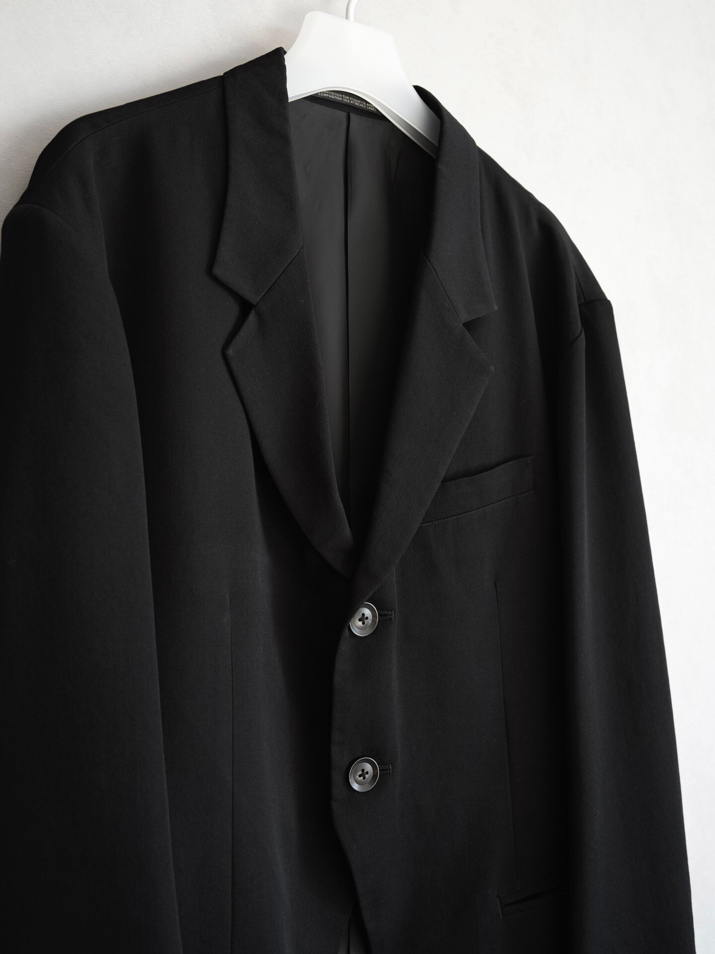 Yohji Yamamoto 18AW Back Zip Jacket — detail