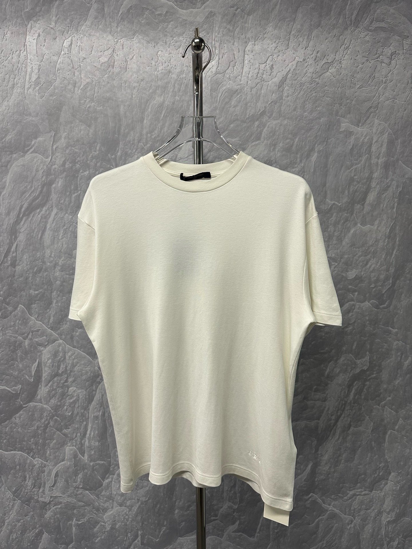Louis Vuitton FW25 Solid Crew Neck Logo Tee — front