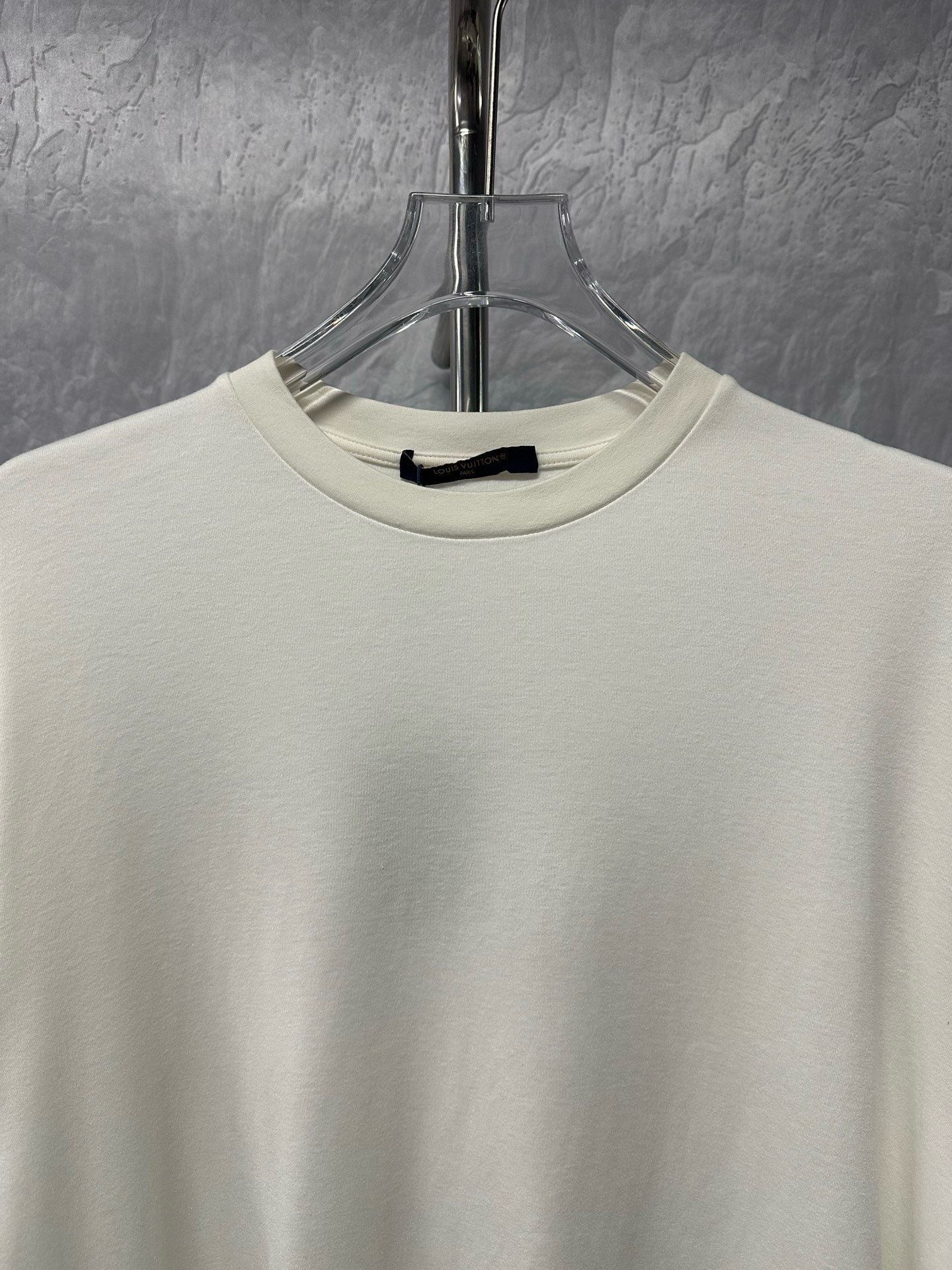 Louis Vuitton FW25 Solid Crew Neck Logo Tee — detail