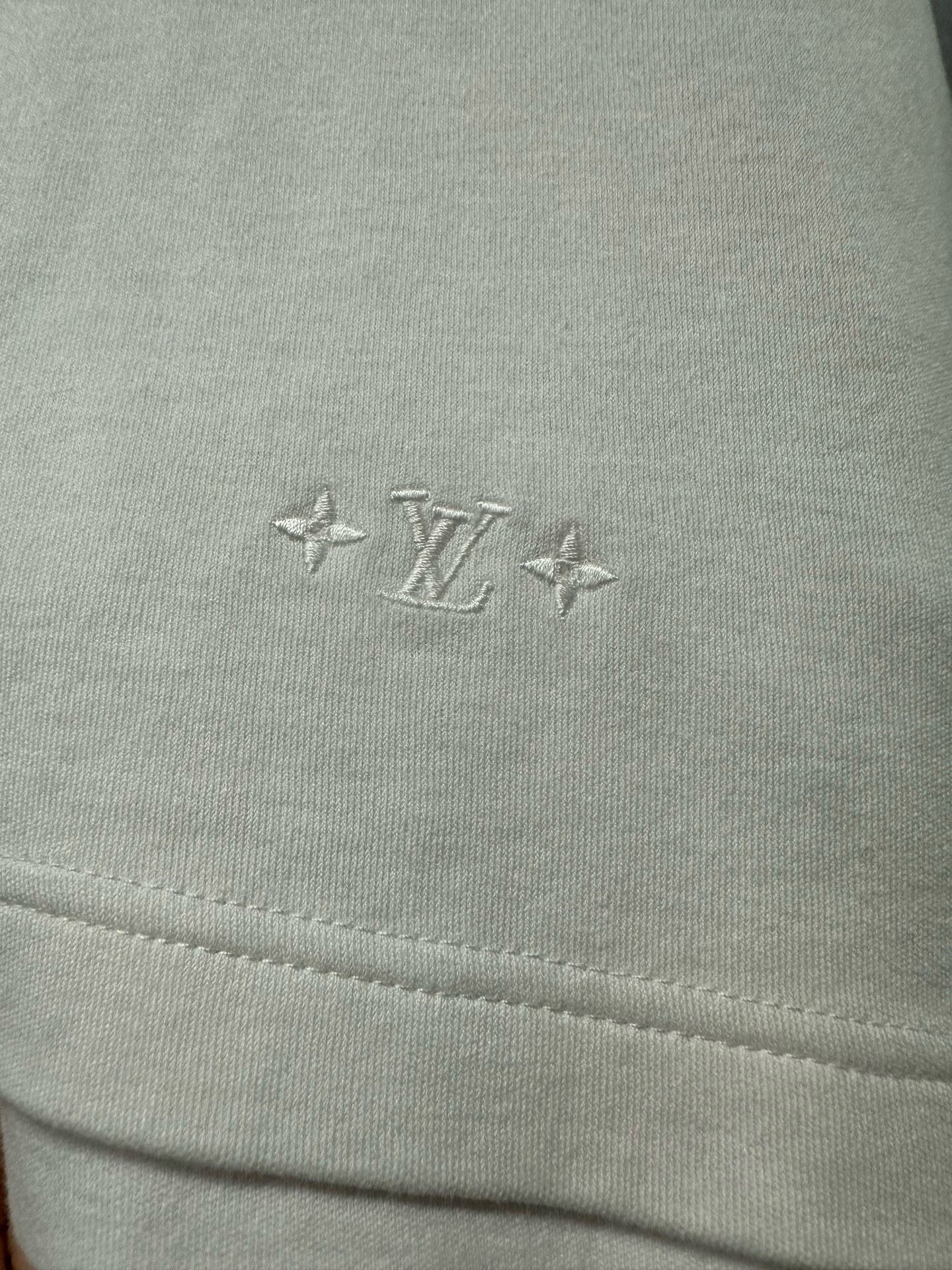 Louis Vuitton FW25 Solid Crew Neck Logo Tee — back