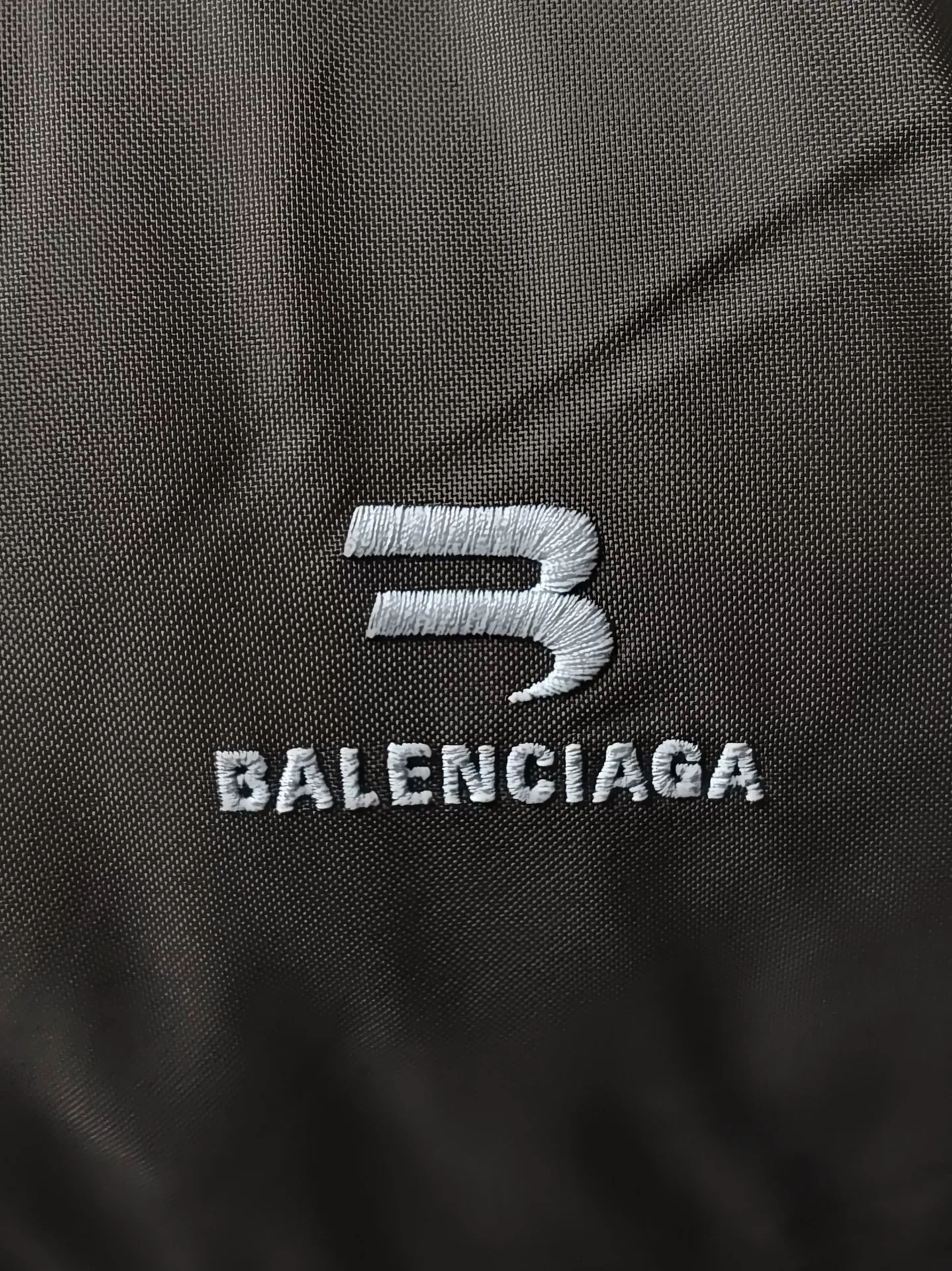 Balenciaga Sportyb Olive Green Puffer Jacket — detail
