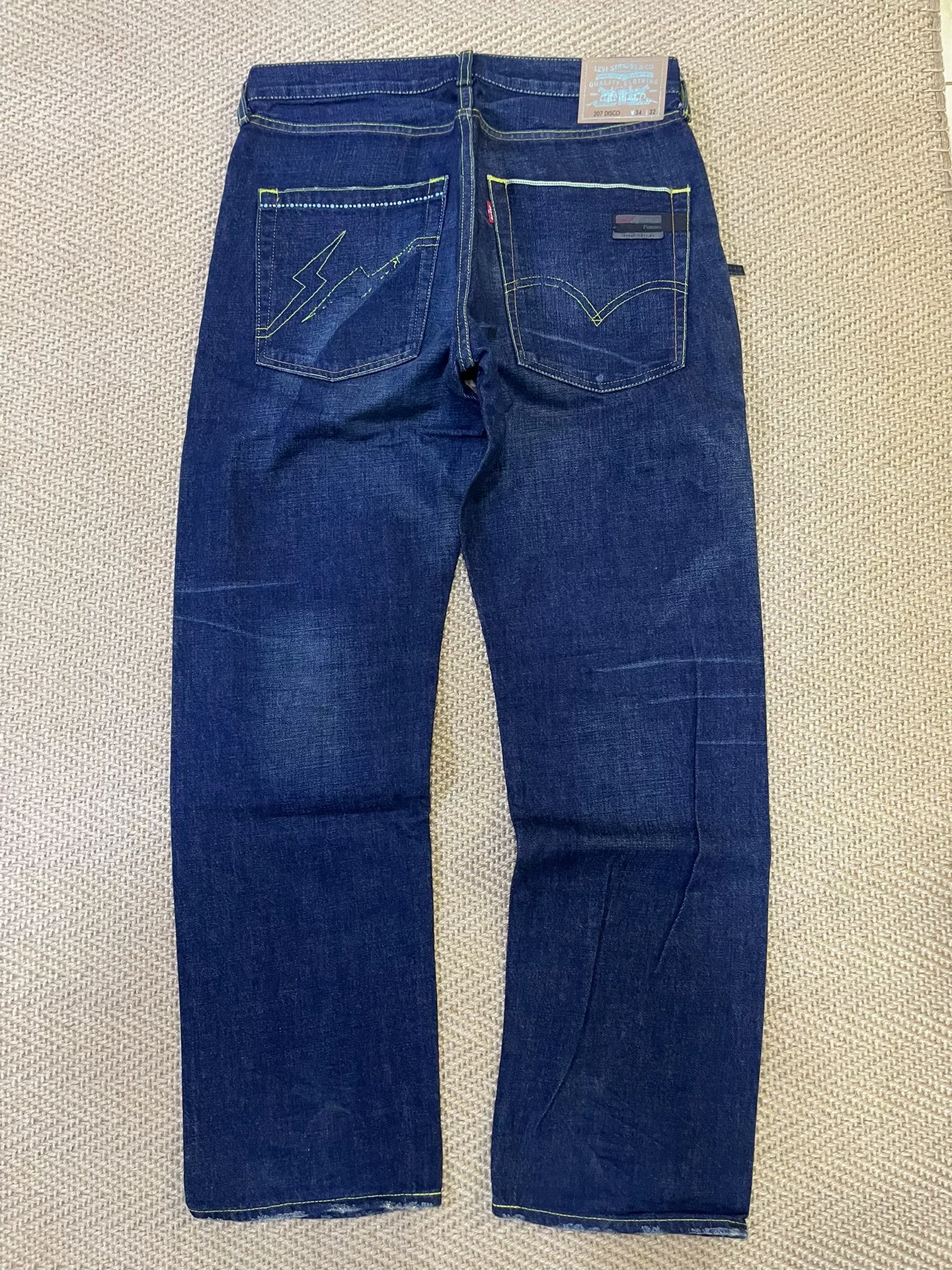 Levi's Fenom Disco Green Diamond Jeans — front