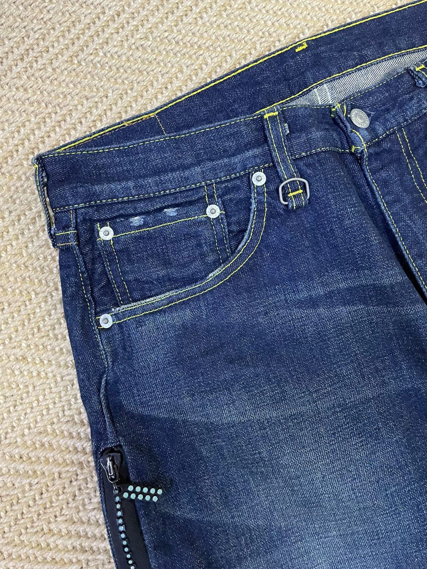Levi's Fenom Disco Green Diamond Jeans — label