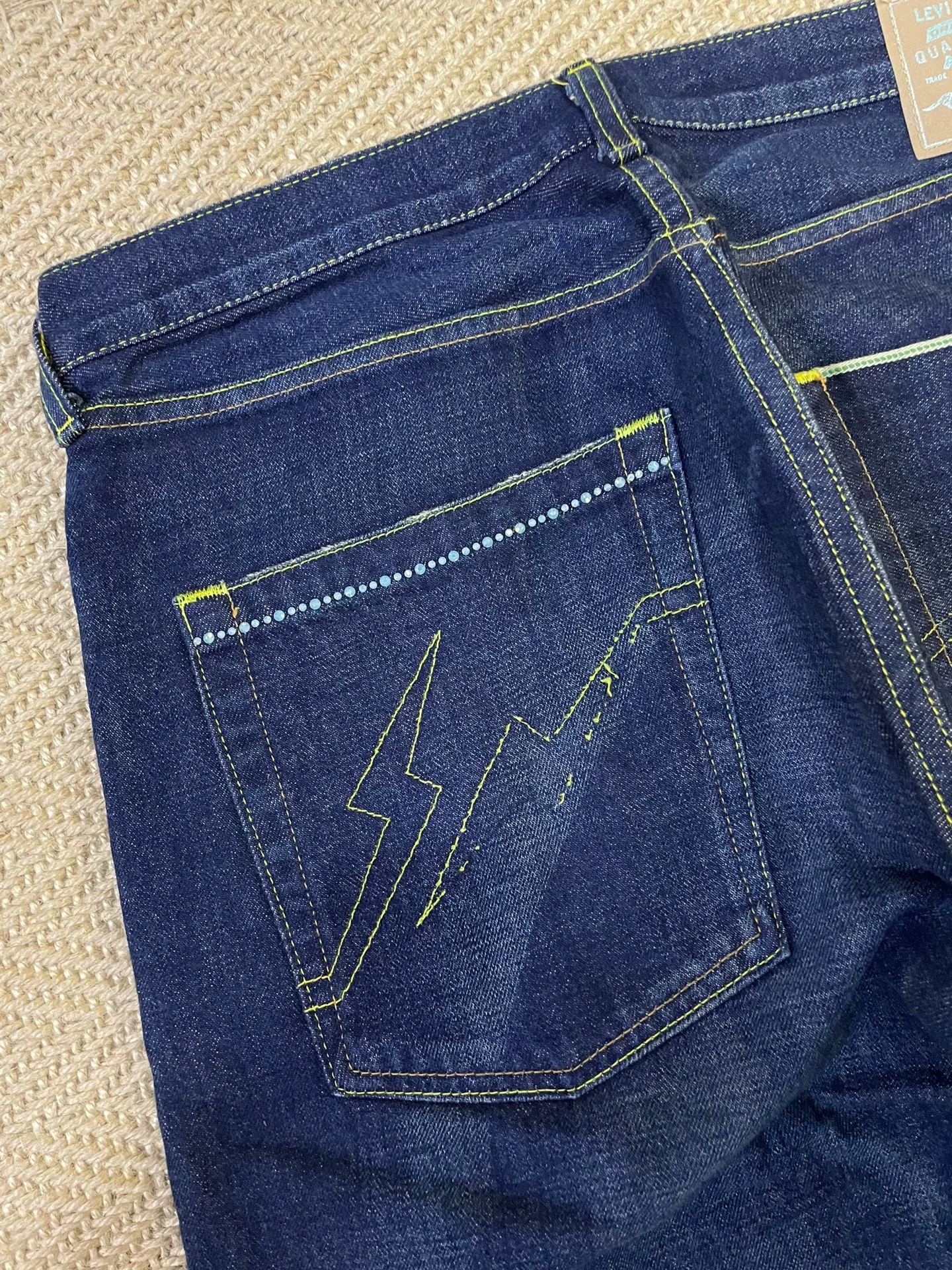 Levi's Fenom Disco Green Diamond Jeans — detail