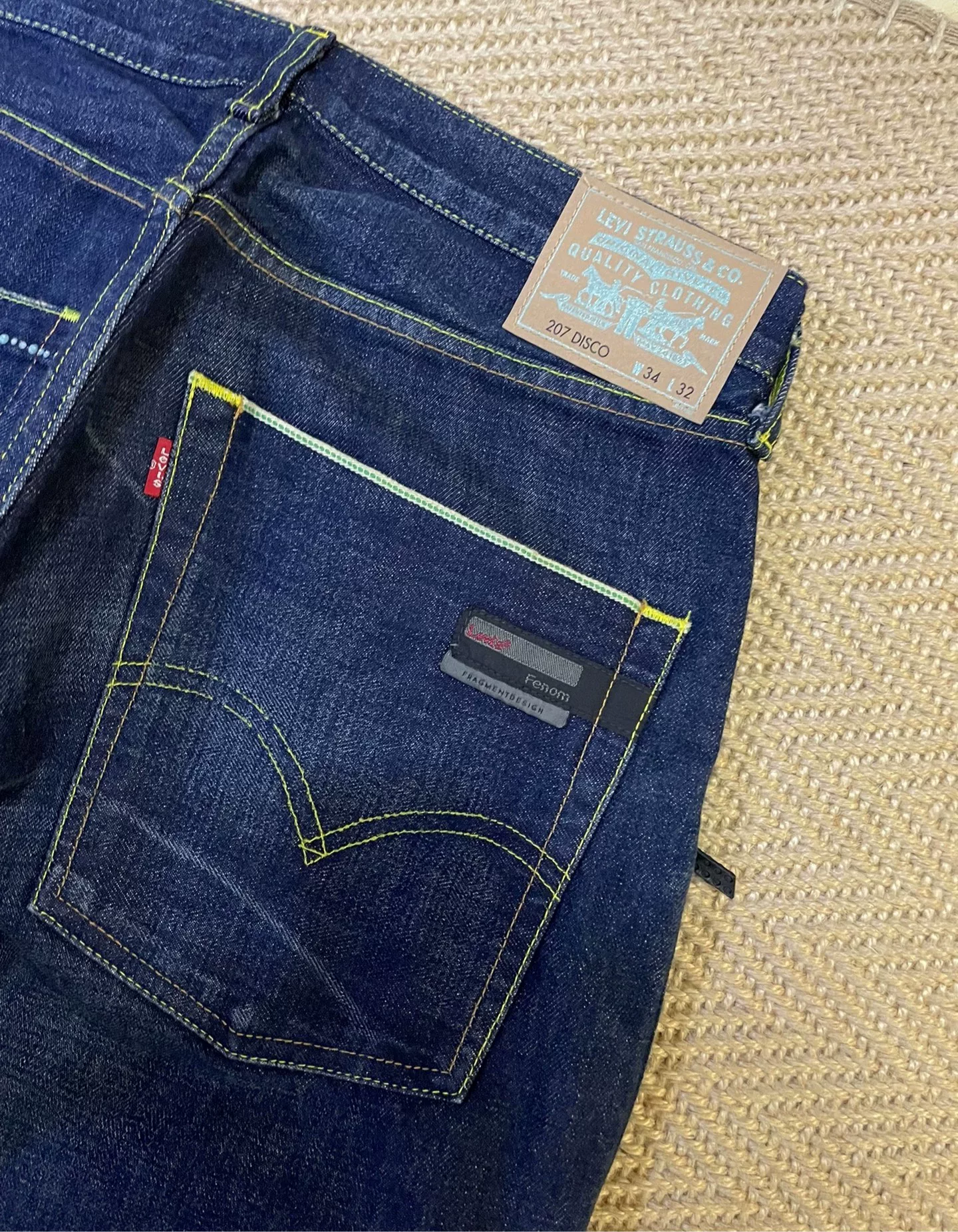 Levi's Fenom Disco Green Diamond Jeans — back