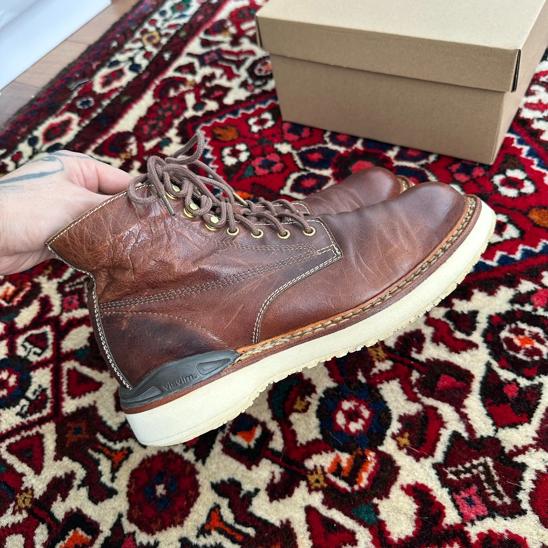 visvim 12aw Virgil Double Stitch Boots — front