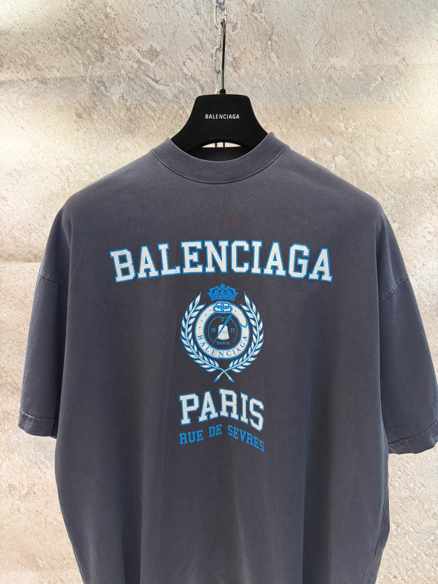 Balenciaga Crest Logo Short-Sleeve T-Shirt — front