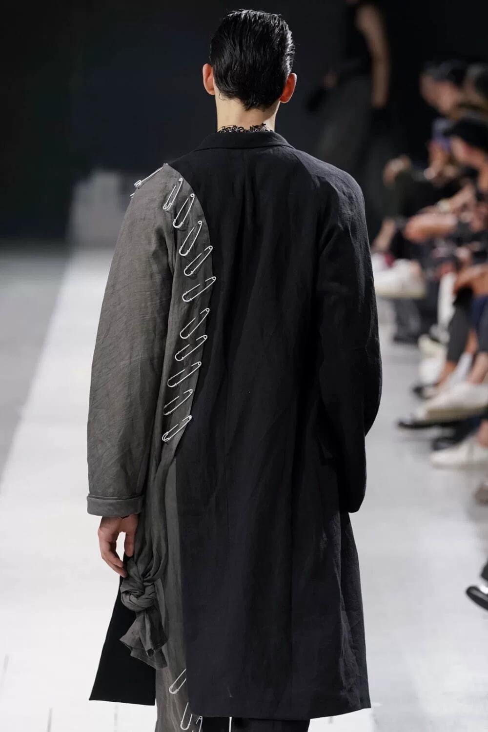 Yohji Yamamoto 24SS Safety Pin Coat — label
