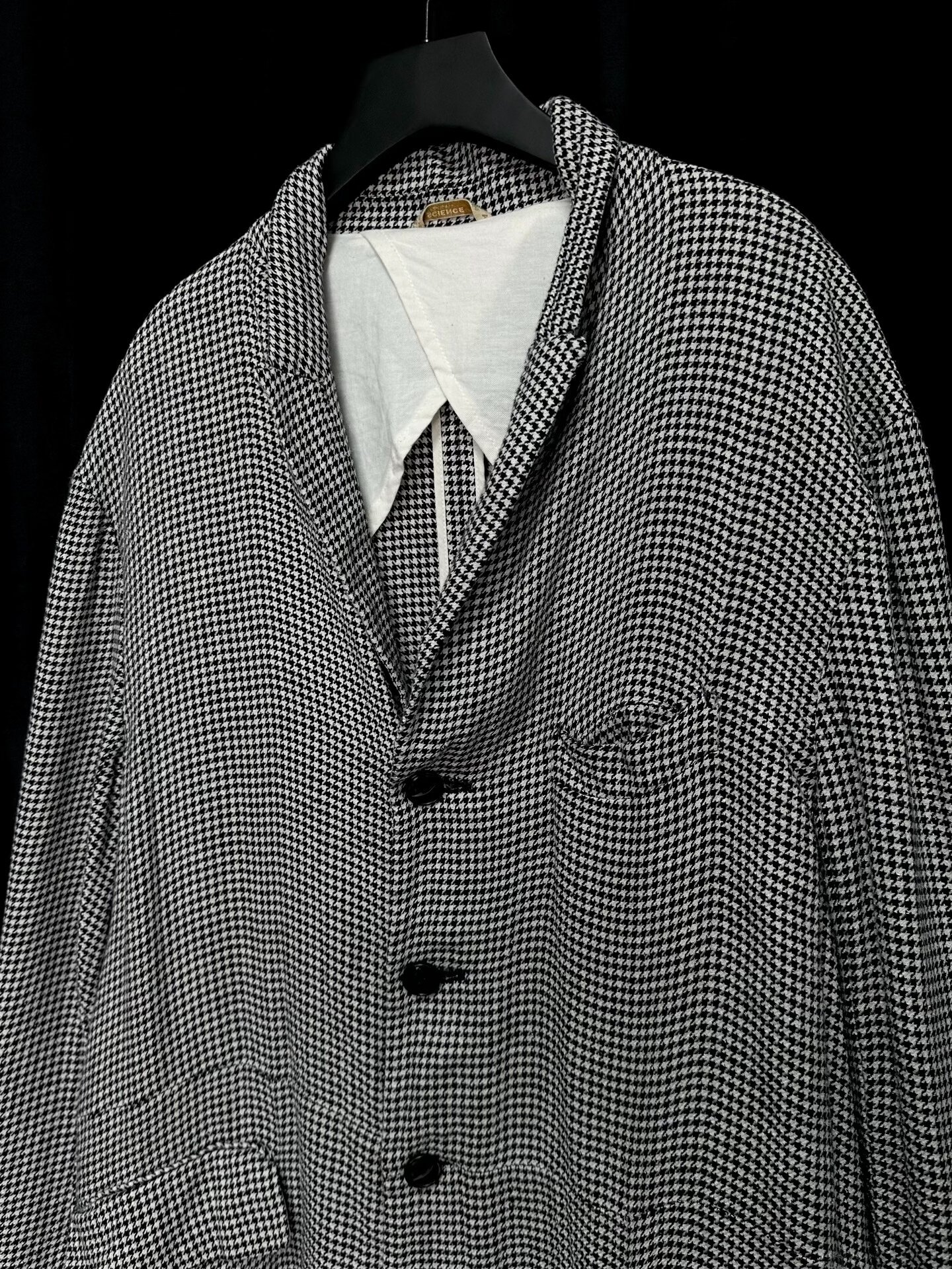 Arts & Sciences Silk Linen Houndstooth Jacket — back